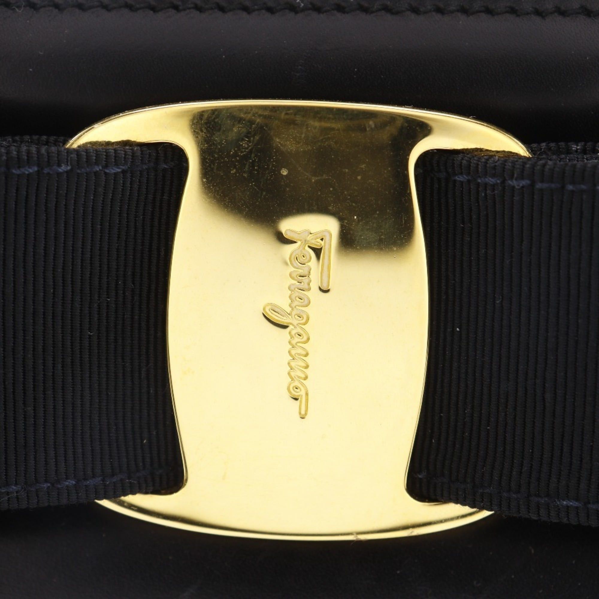 Salvatore Ferragamo Salvatore Ferragamo Vara Ribbon Handbag 2-Way Shoulder Bag BA214178 Calfskin Black 2-way A5 Magnetic Closure Women's Size ONE SIZE - 14 Thumbnail