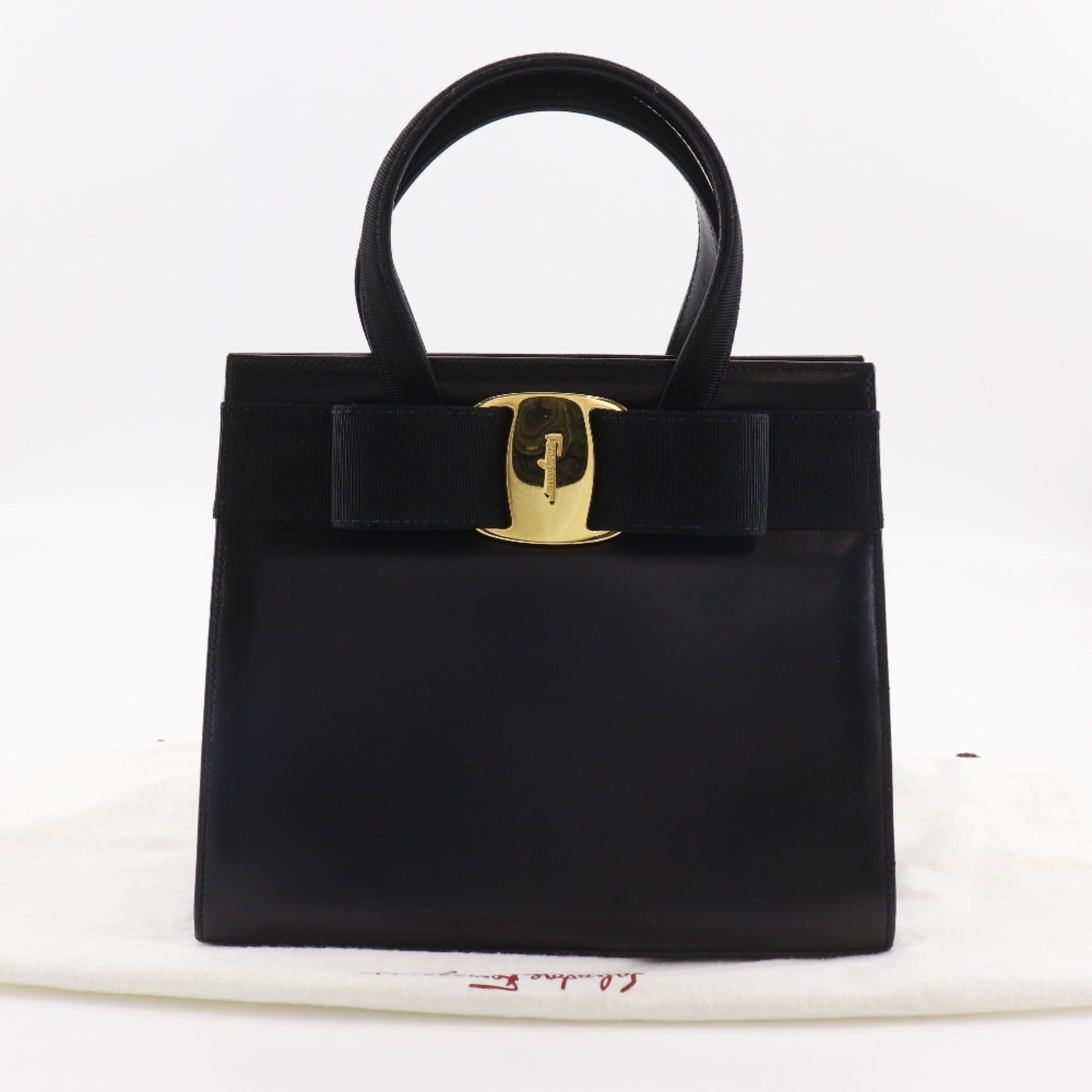 Salvatore Ferragamo Salvatore Ferragamo Vara Ribbon Handbag 2-Way Shoulder Bag BA214178 Calfskin Black 2-way A5 Magnetic Closure Women's Size ONE SIZE - 16 Thumbnail