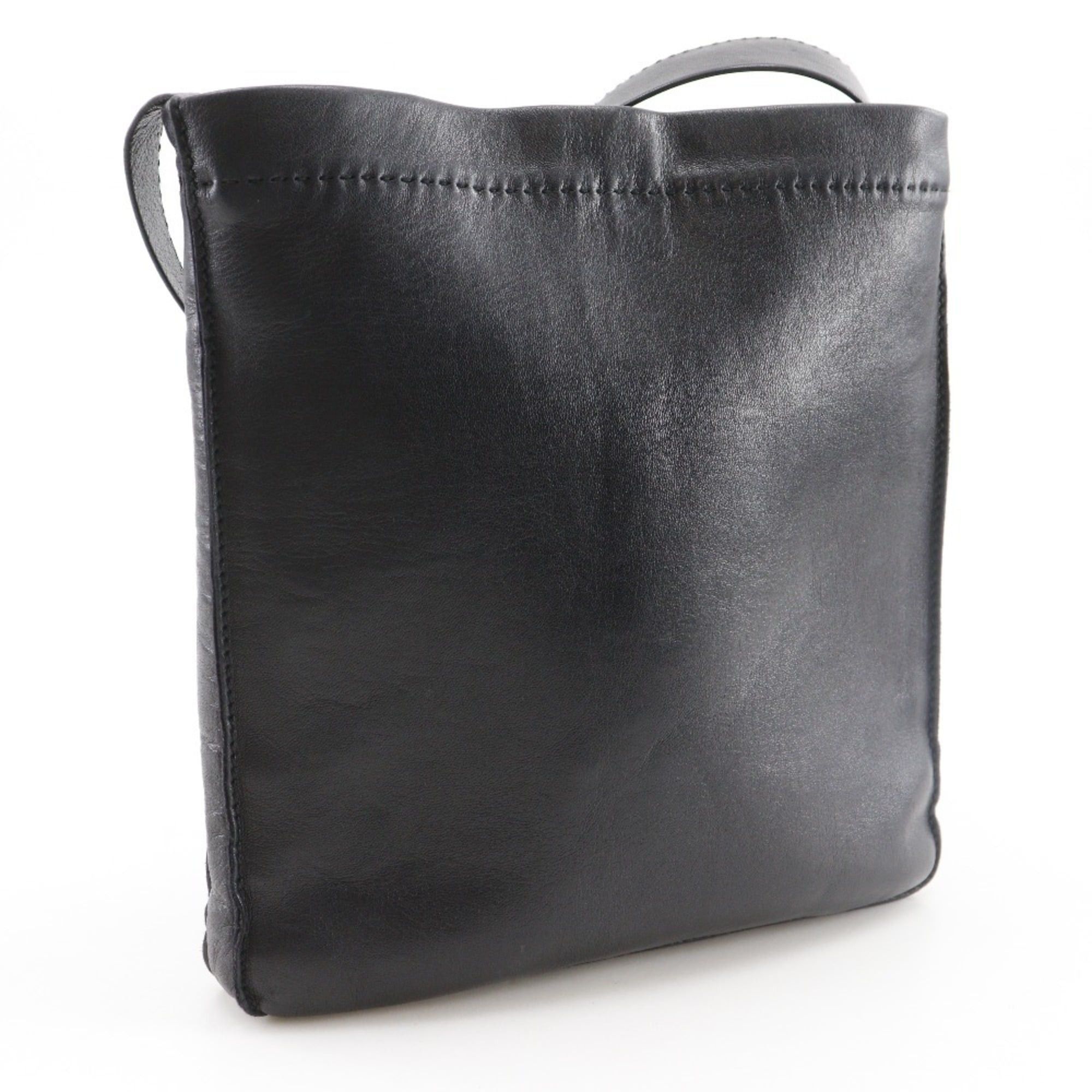 Hermes Hermes Toudu Shoulder Bag, Calfskin, Black, Snap Button, Unisex Size ONE SIZE - 3 Thumbnail