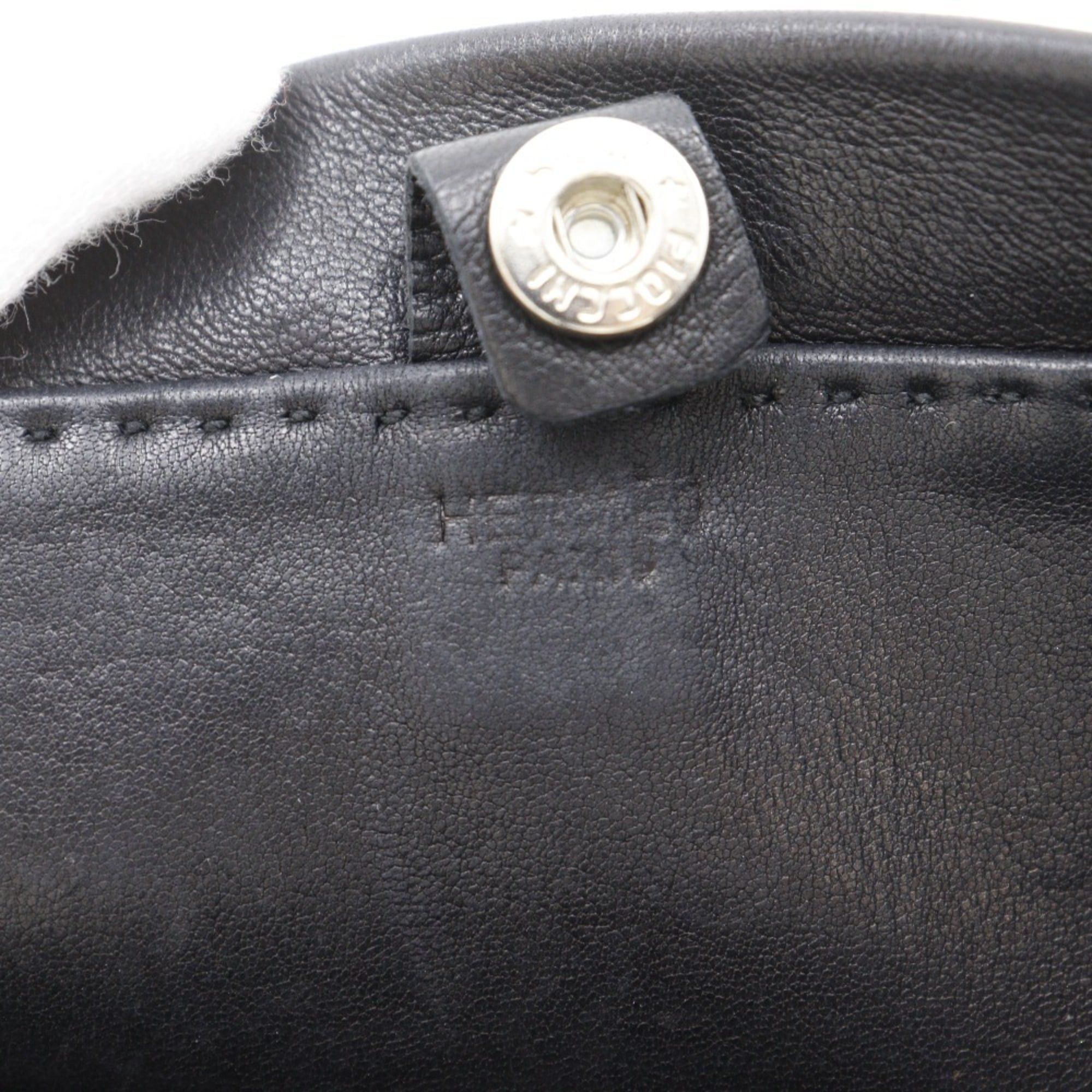 Hermes Hermes Toudu Shoulder Bag, Calfskin, Black, Snap Button, Unisex Size ONE SIZE - 12 Thumbnail