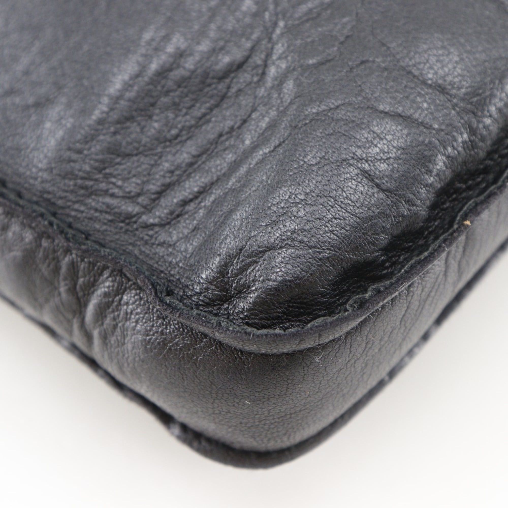 Hermes Hermes Toudu Shoulder Bag, Calfskin, Black, Snap Button, Unisex Size ONE SIZE - 4 Thumbnail