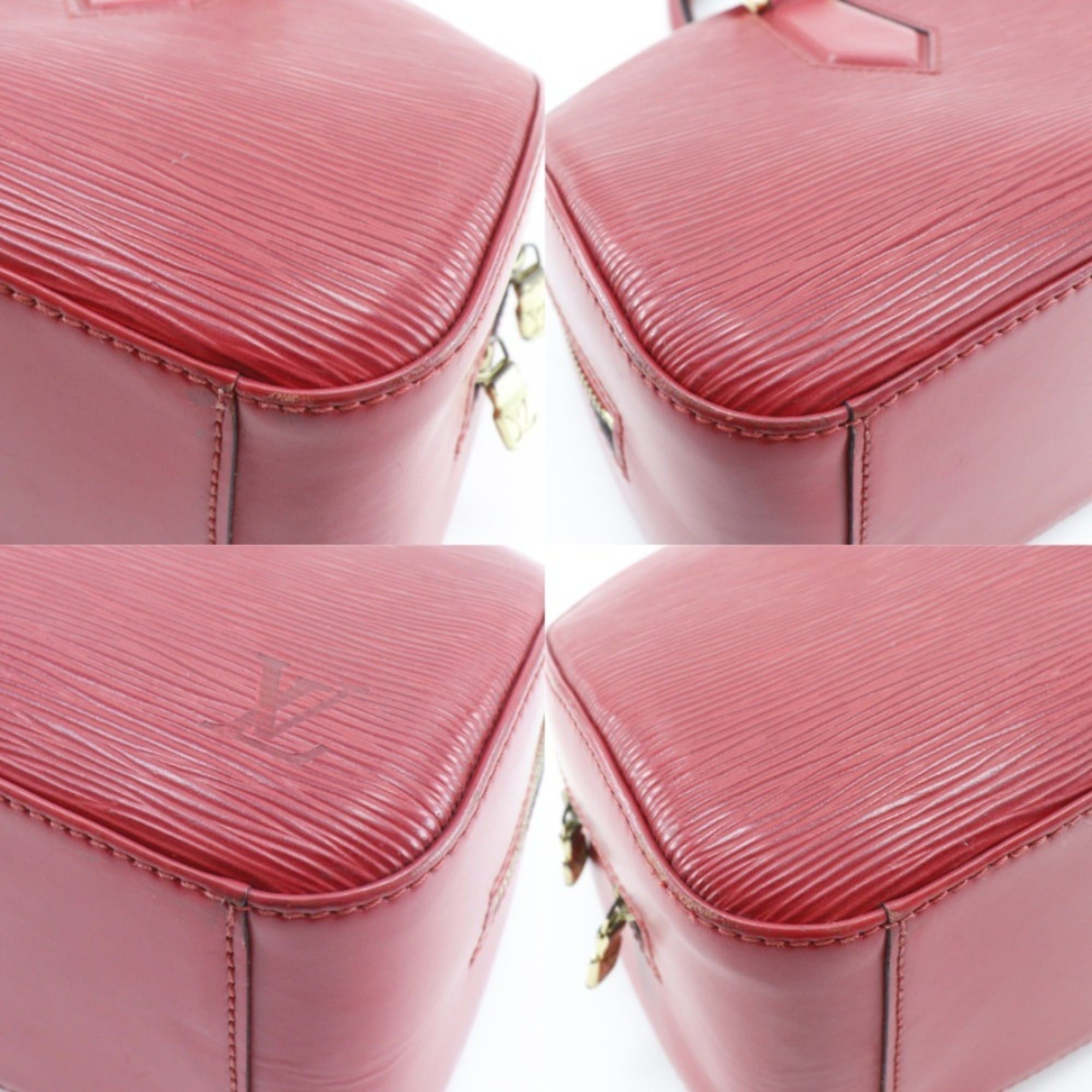 Louis Vuitton Louis Vuitton Jasmine Handbag M52087 Epi Leather Castilian Red 1998 TH0918 Double Zipper Women's Size ONE SIZE - 4 Thumbnail