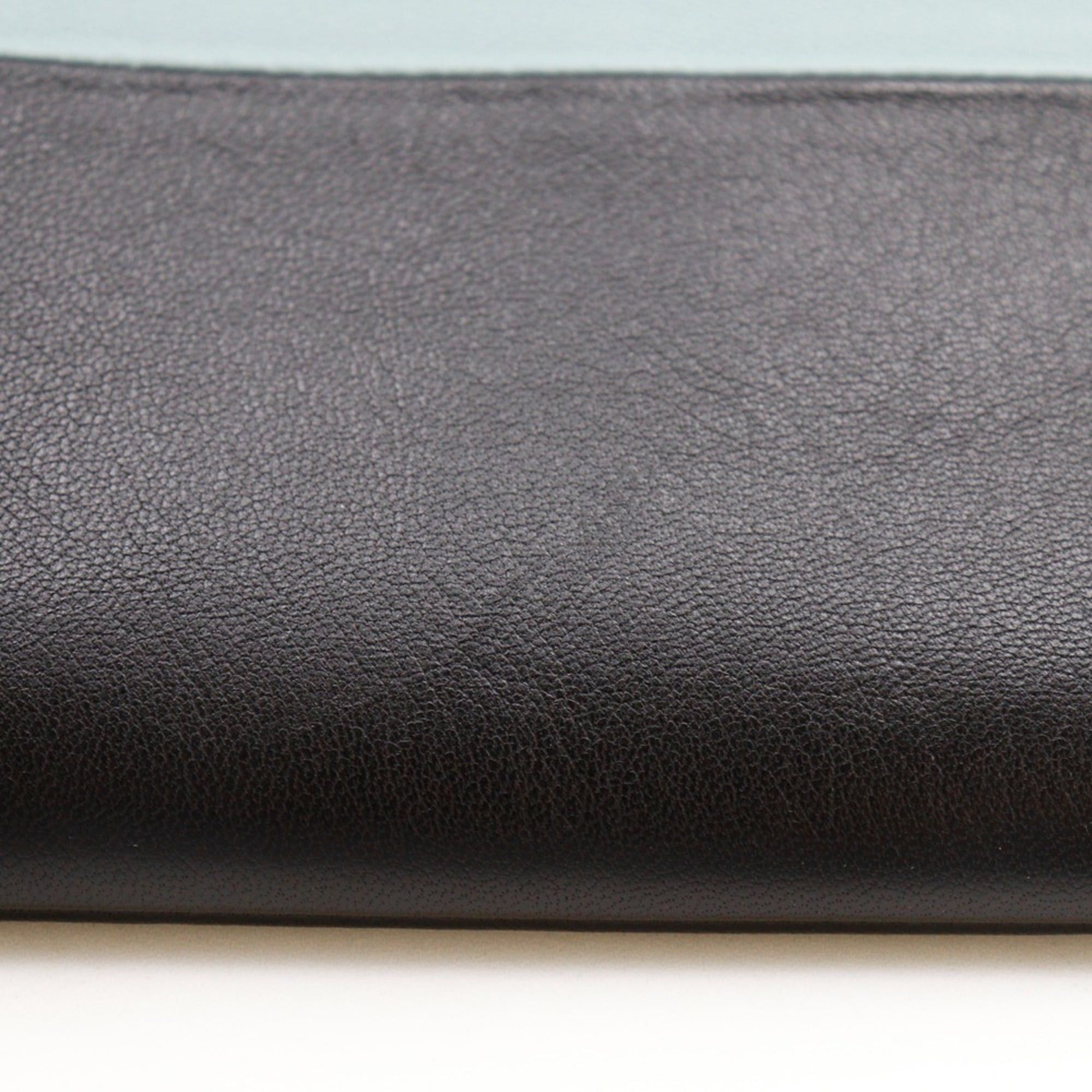 Celine Celine Clutch Bag Pouch Bicolor 100093HTM.08GB Calfskin Light Blue/Black Zipper bag Women's Size ONE SIZE - 8 Thumbnail