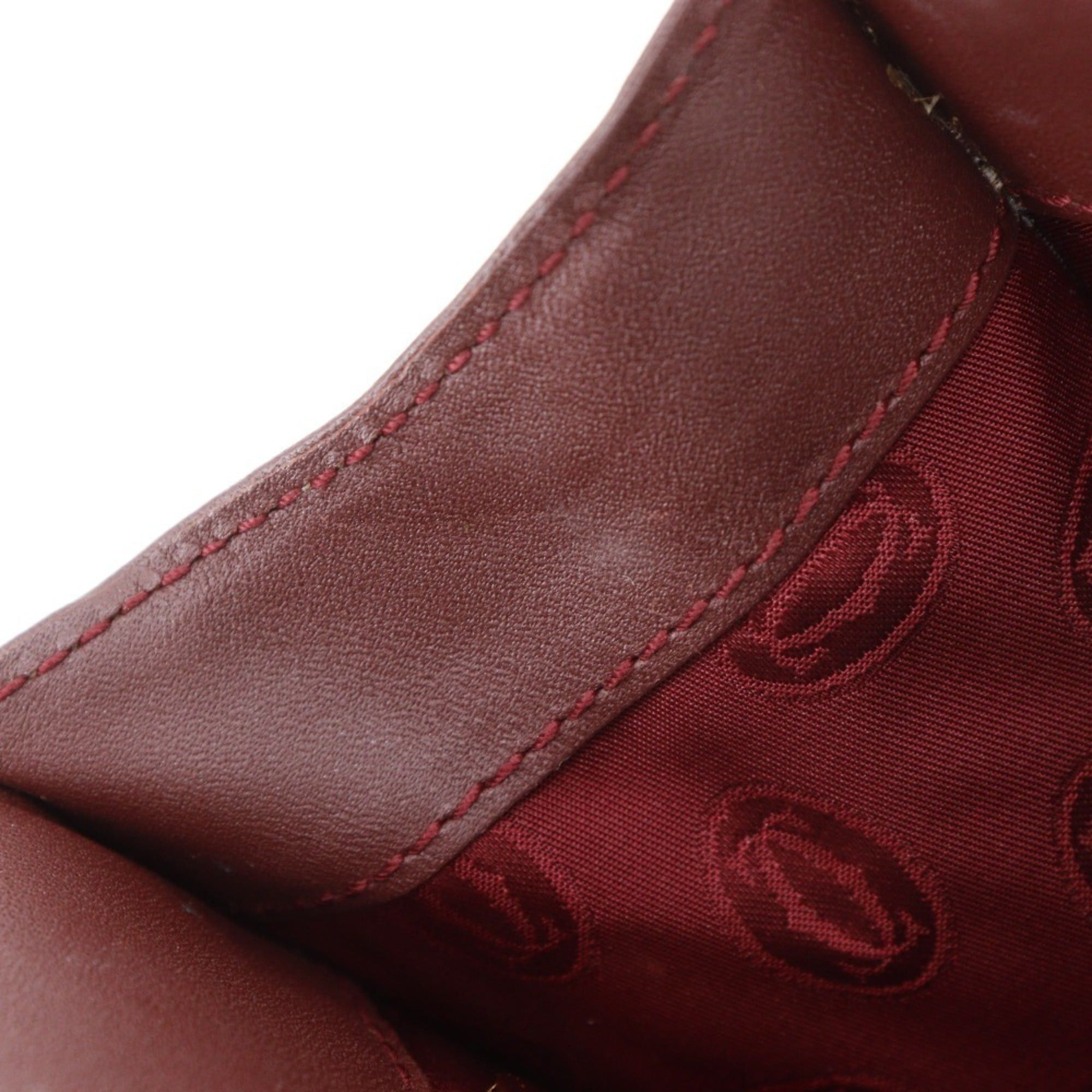 Cartier Cartier Must Line Shoulder Bag/Clutch (2-way) - Calfskin, Bordeaux, 2-way, Snap Button, Women's Size ONE SIZE - 7 Thumbnail