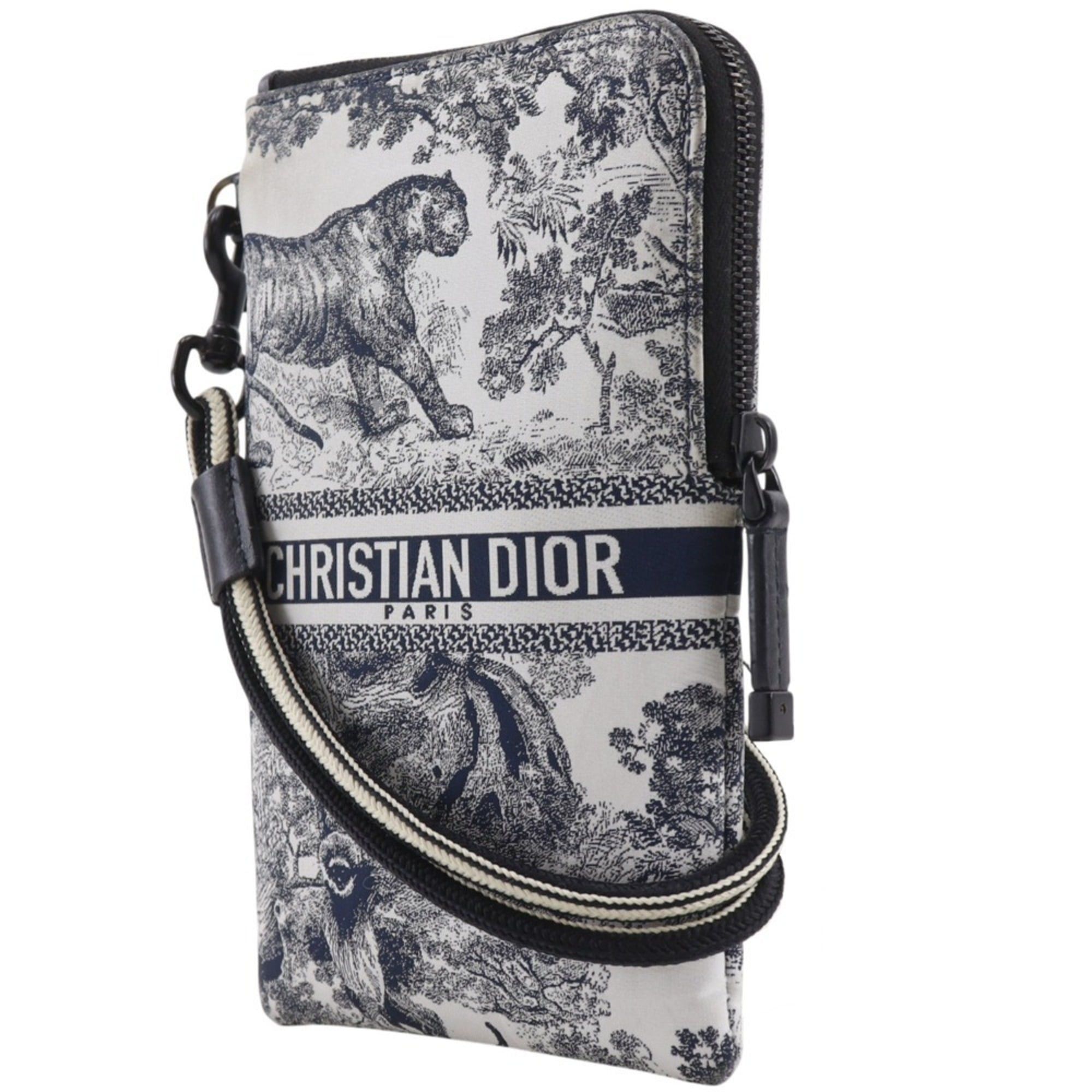 Dior Christian Dior Travel Multifunction Shoulder Bag Toile de Jouy Pouch Nylon Black/White Zipper Women's Size ONE SIZE - 2 Thumbnail