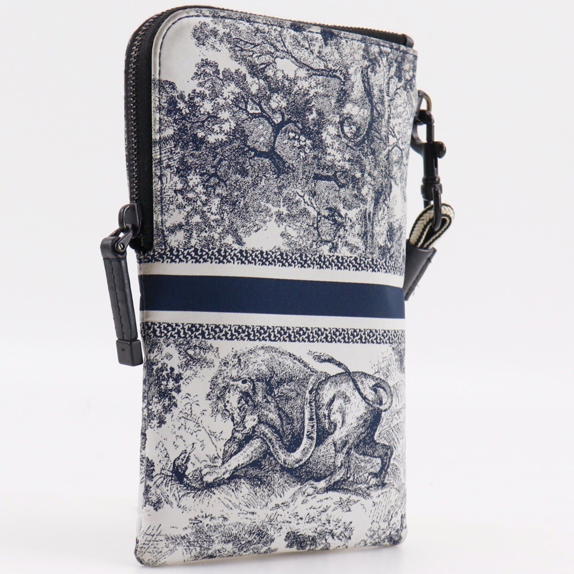 Dior Christian Dior Travel Multifunction Shoulder Bag Toile de Jouy Pouch Nylon Black/White Zipper Women's Size ONE SIZE - 3 Thumbnail