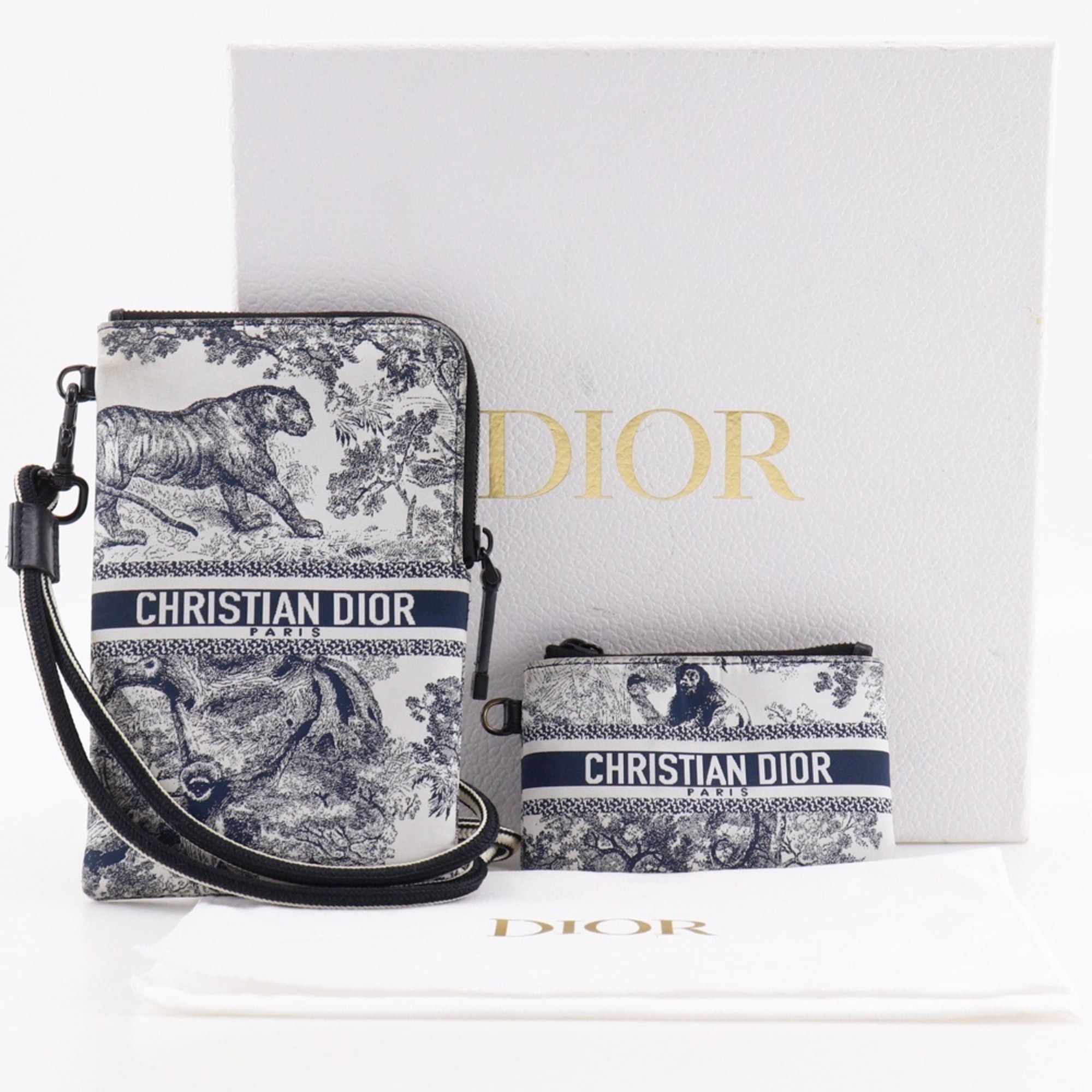 Dior Christian Dior Travel Multifunction Shoulder Bag Toile de Jouy Pouch Nylon Black/White Zipper Women's Size ONE SIZE - 20 Thumbnail