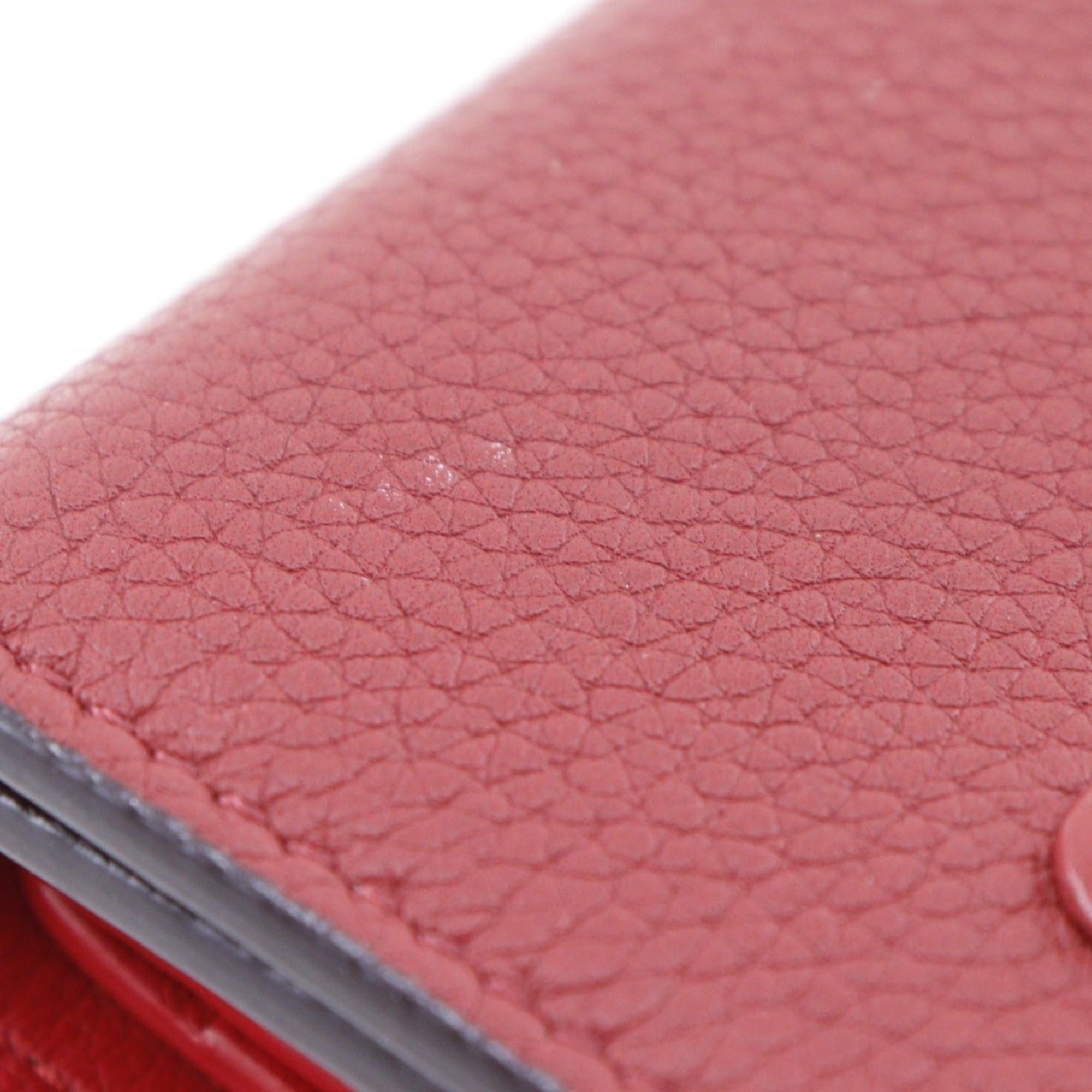 Celine Celine Small Folded Multifunction Tri-fold Wallet, Leather, Red, Snap Button, Women's Size ONE SIZE - 12 Thumbnail