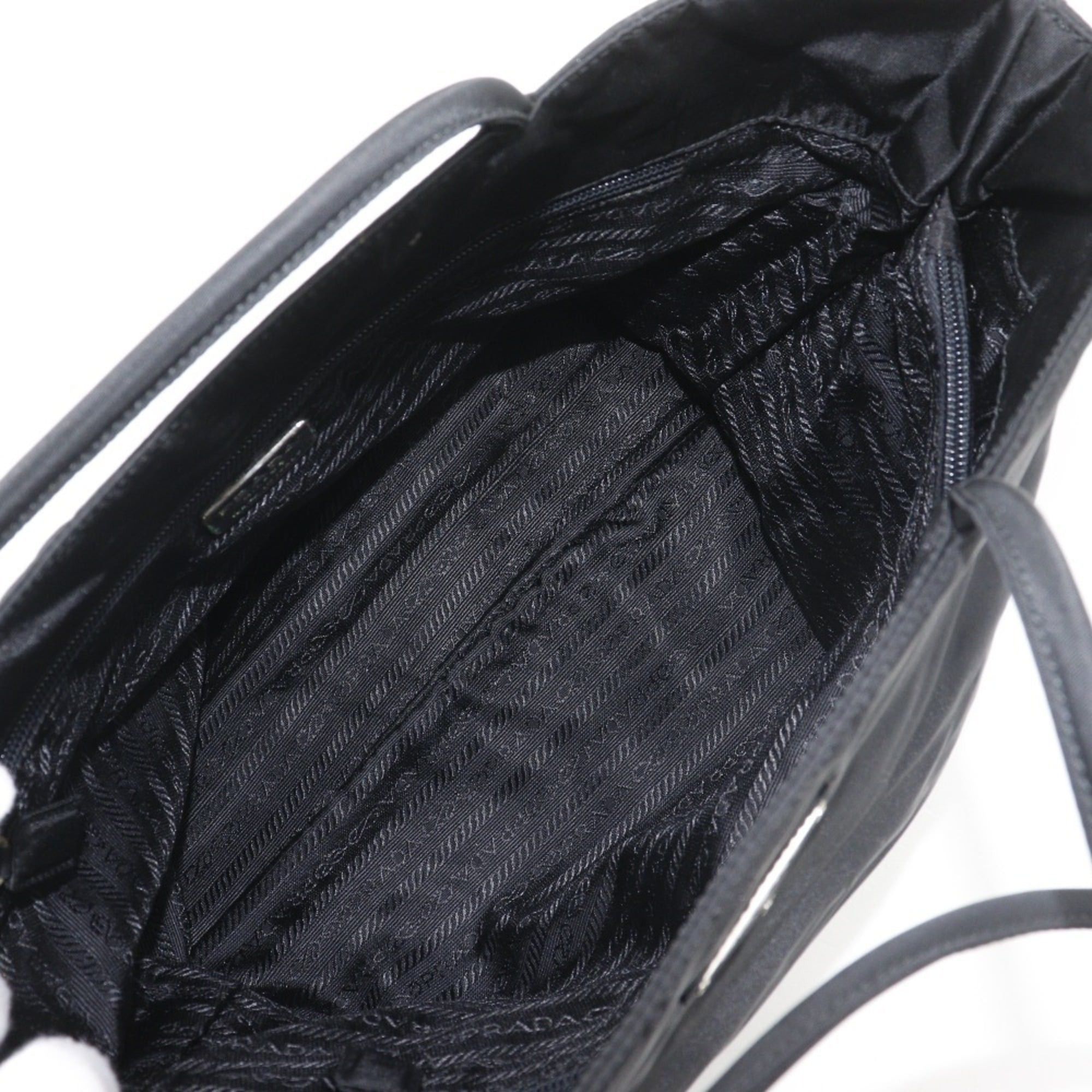 Prada Prada tote bag, nylon, black, A4 size, open type, for women. Size ONE SIZE - 7 Thumbnail
