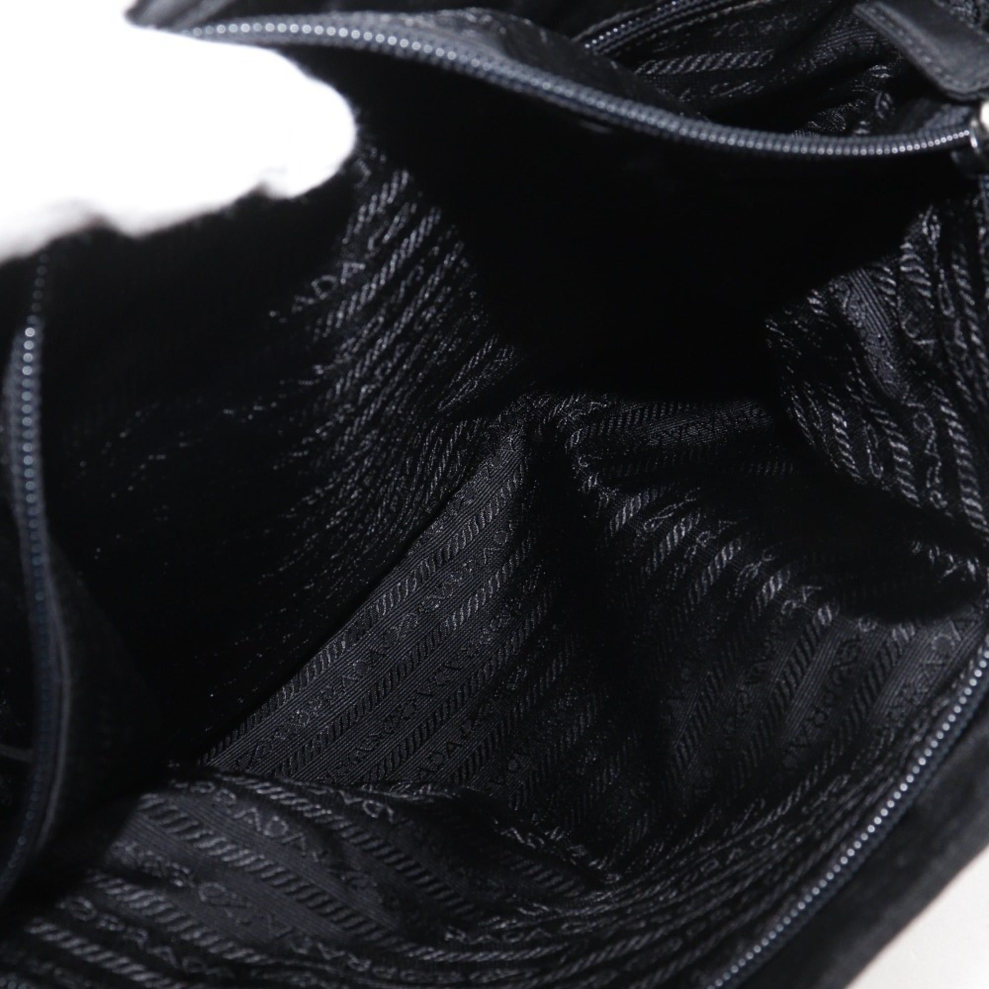 Prada Prada tote bag, nylon, black, A4 size, open type, for women. Size ONE SIZE - 6 Thumbnail