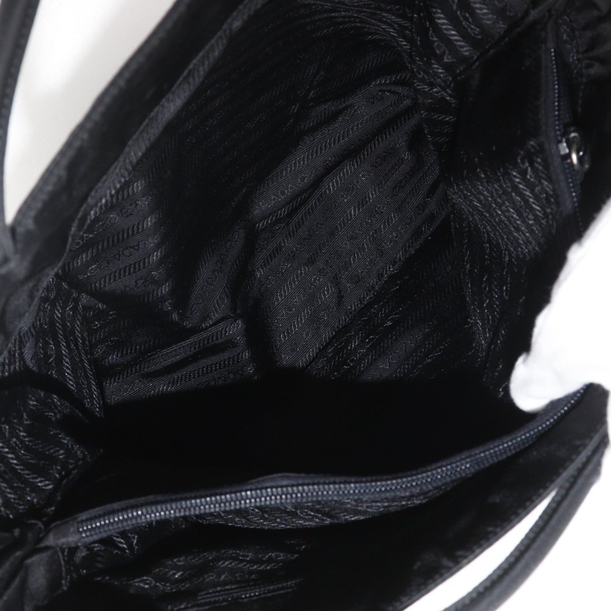 Prada Prada tote bag, nylon, black, A4 size, open type, for women. Size ONE SIZE - 8 Thumbnail