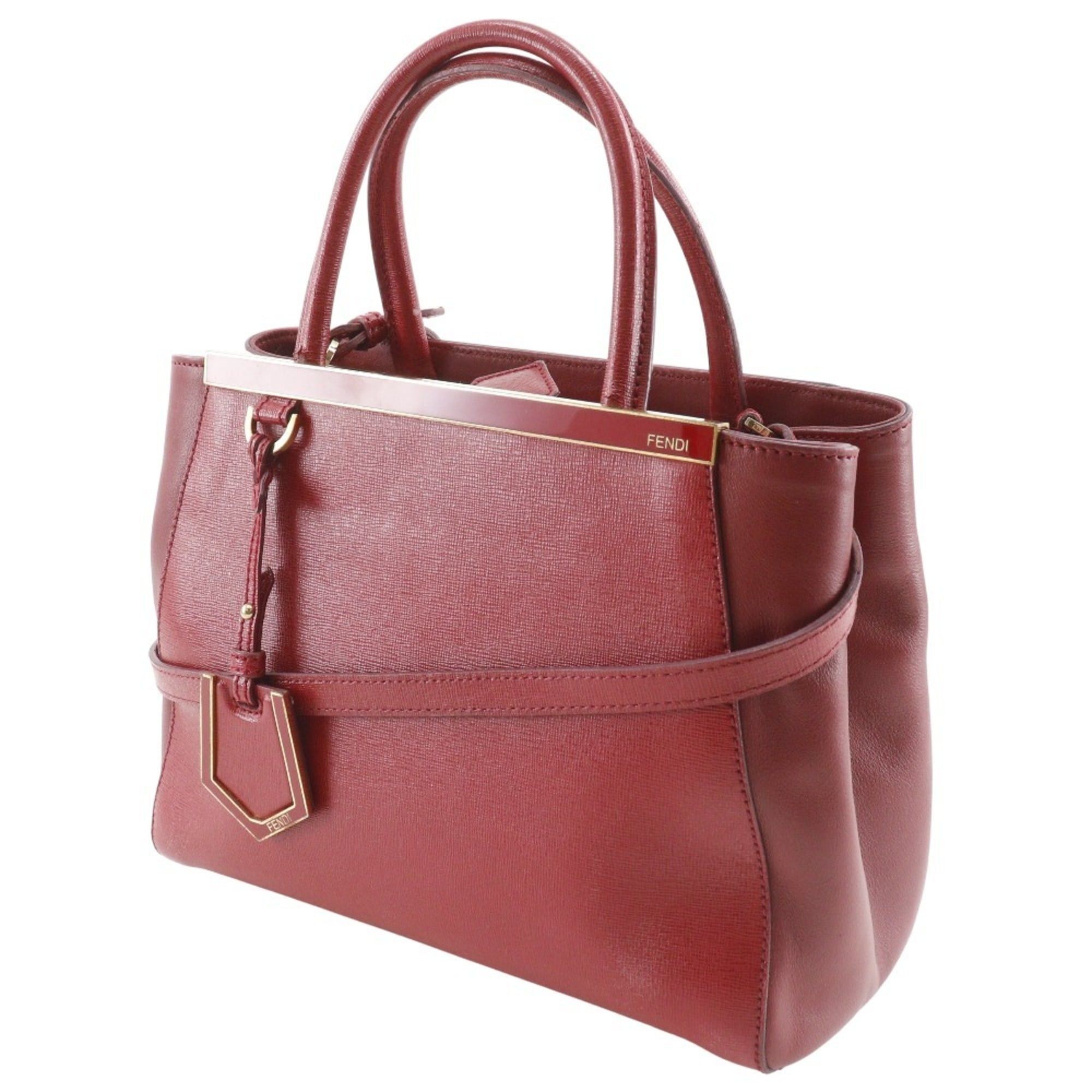 Fendi Fendi Petite to Jules 2-Way Shoulder Bag (8BH253) Leather, Red, 2-Way, A5 Size, Snap Button, Women's Size ONE SIZE - 2 Thumbnail