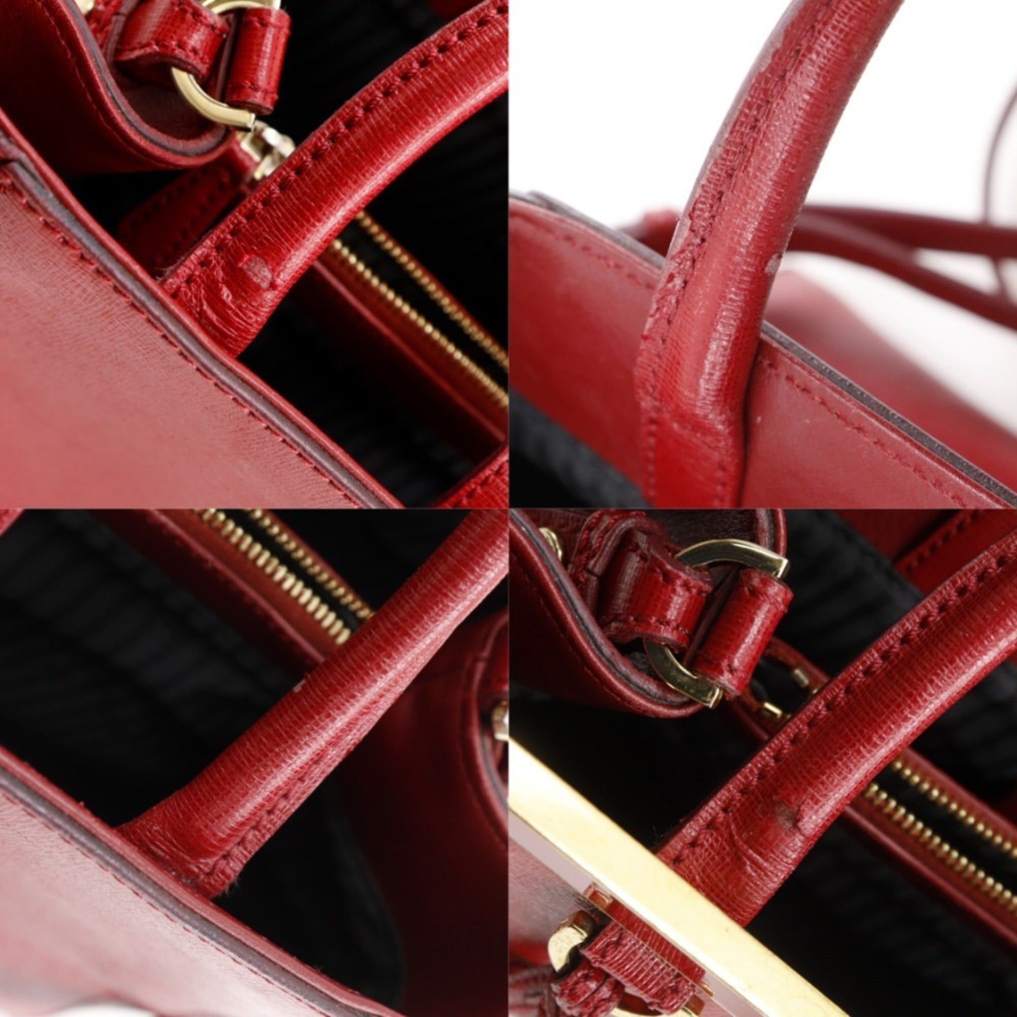 Fendi Fendi Petite to Jules 2-Way Shoulder Bag (8BH253) Leather, Red, 2-Way, A5 Size, Snap Button, Women's Size ONE SIZE - 18 Thumbnail