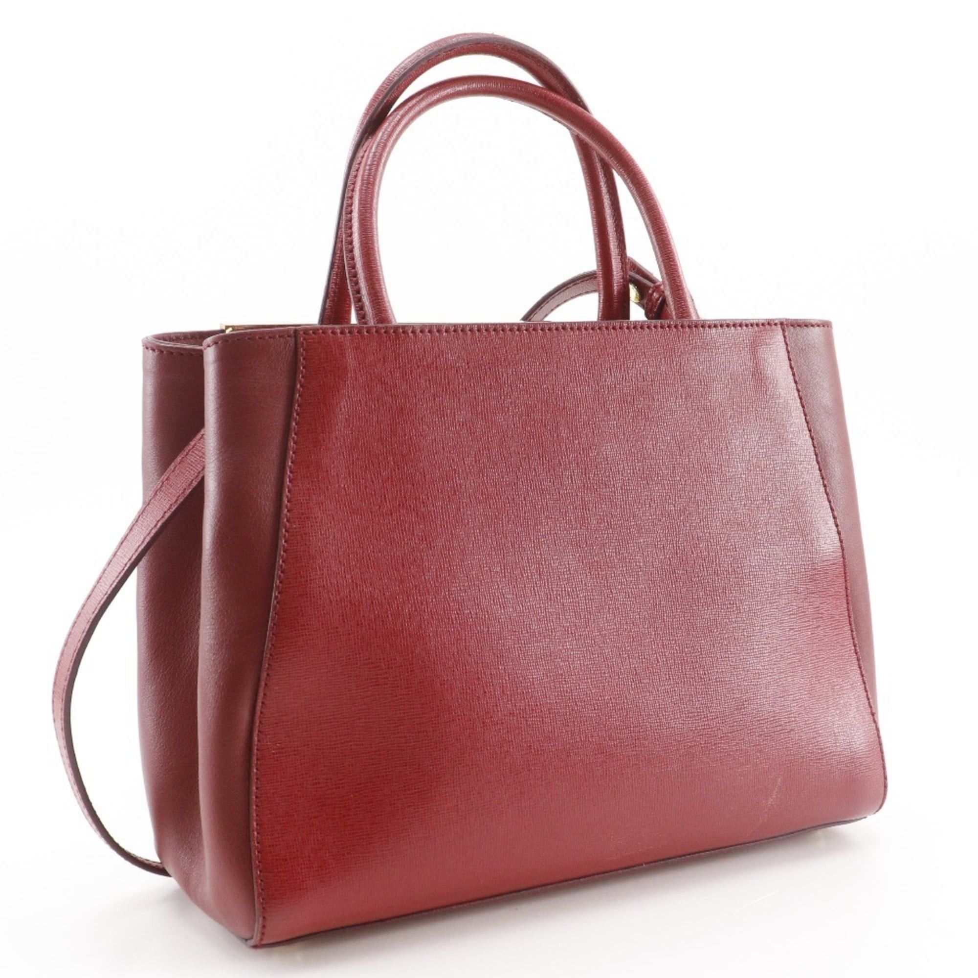 Fendi Fendi Petite to Jules 2-Way Shoulder Bag (8BH253) Leather, Red, 2-Way, A5 Size, Snap Button, Women's Size ONE SIZE - 3 Thumbnail