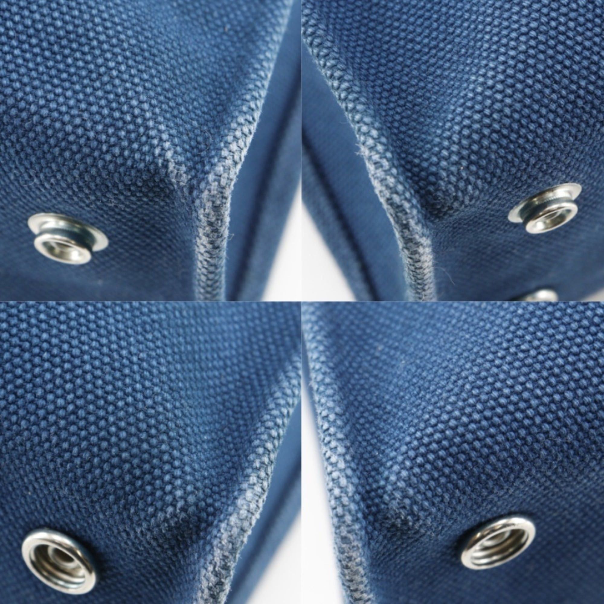Hermes Hermes Cavasmira PM handbag, Medor hardware, canvas, 2008 model, navy blue, □L size, A4 zipper closure, unisex. Size ONE SIZE - 4 Thumbnail