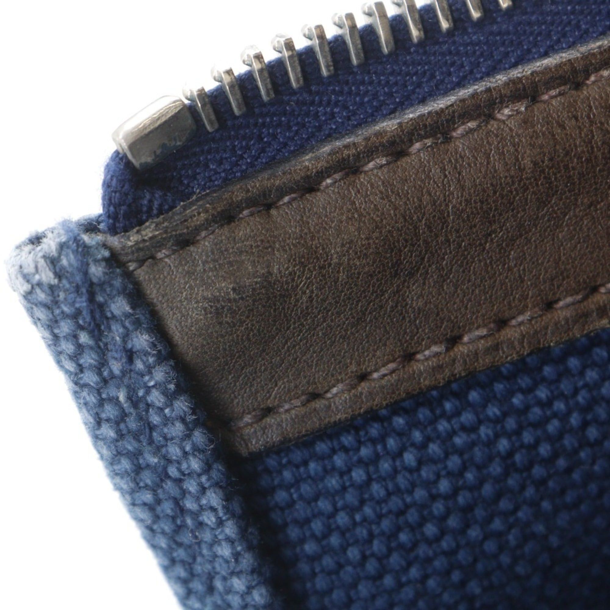 Hermes Hermes Cavasmira PM handbag, Medor hardware, canvas, 2008 model, navy blue, □L size, A4 zipper closure, unisex. Size ONE SIZE - 13 Thumbnail