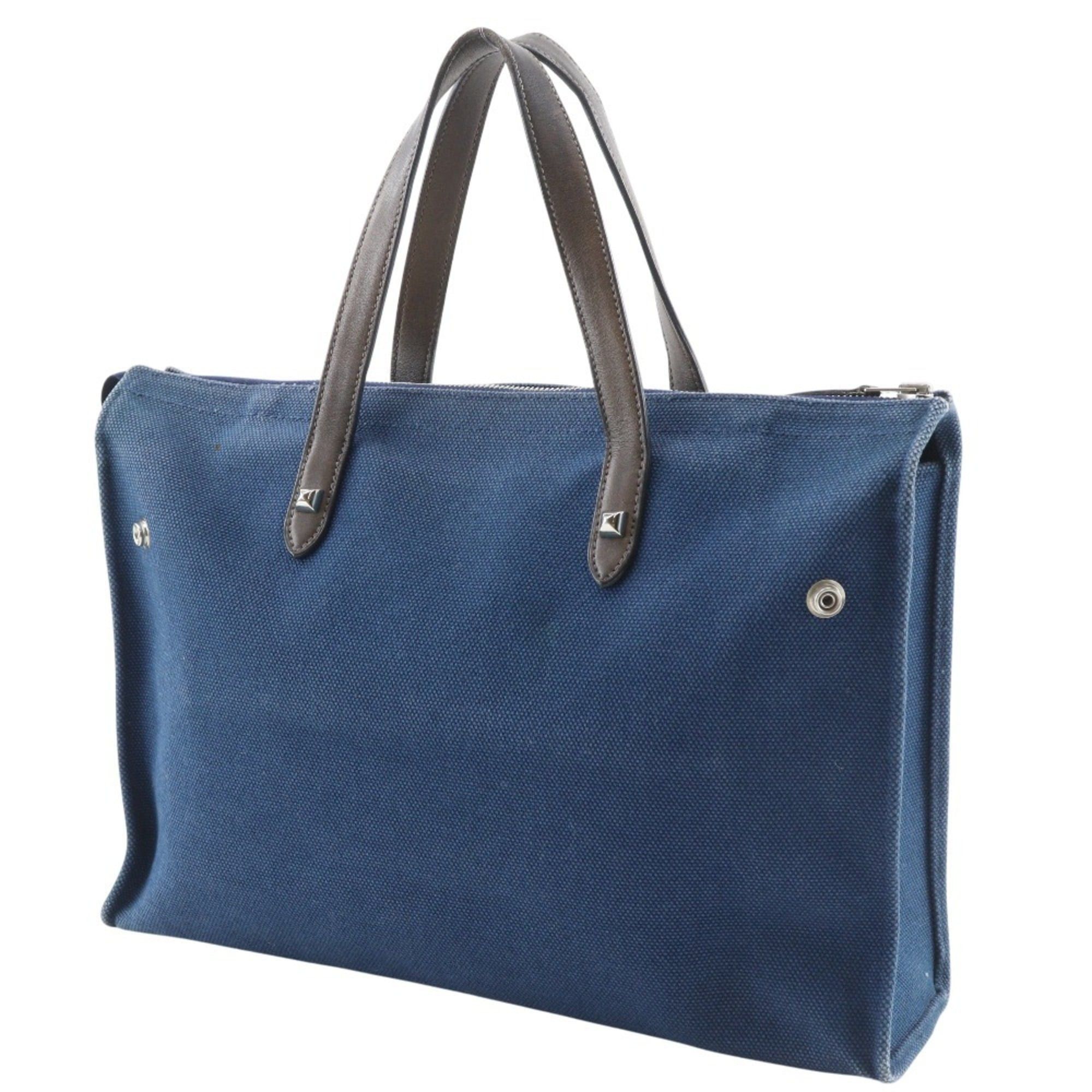 Hermes Hermes Cavasmira PM handbag, Medor hardware, canvas, 2008 model, navy blue, □L size, A4 zipper closure, unisex. Size ONE SIZE - 2 Thumbnail