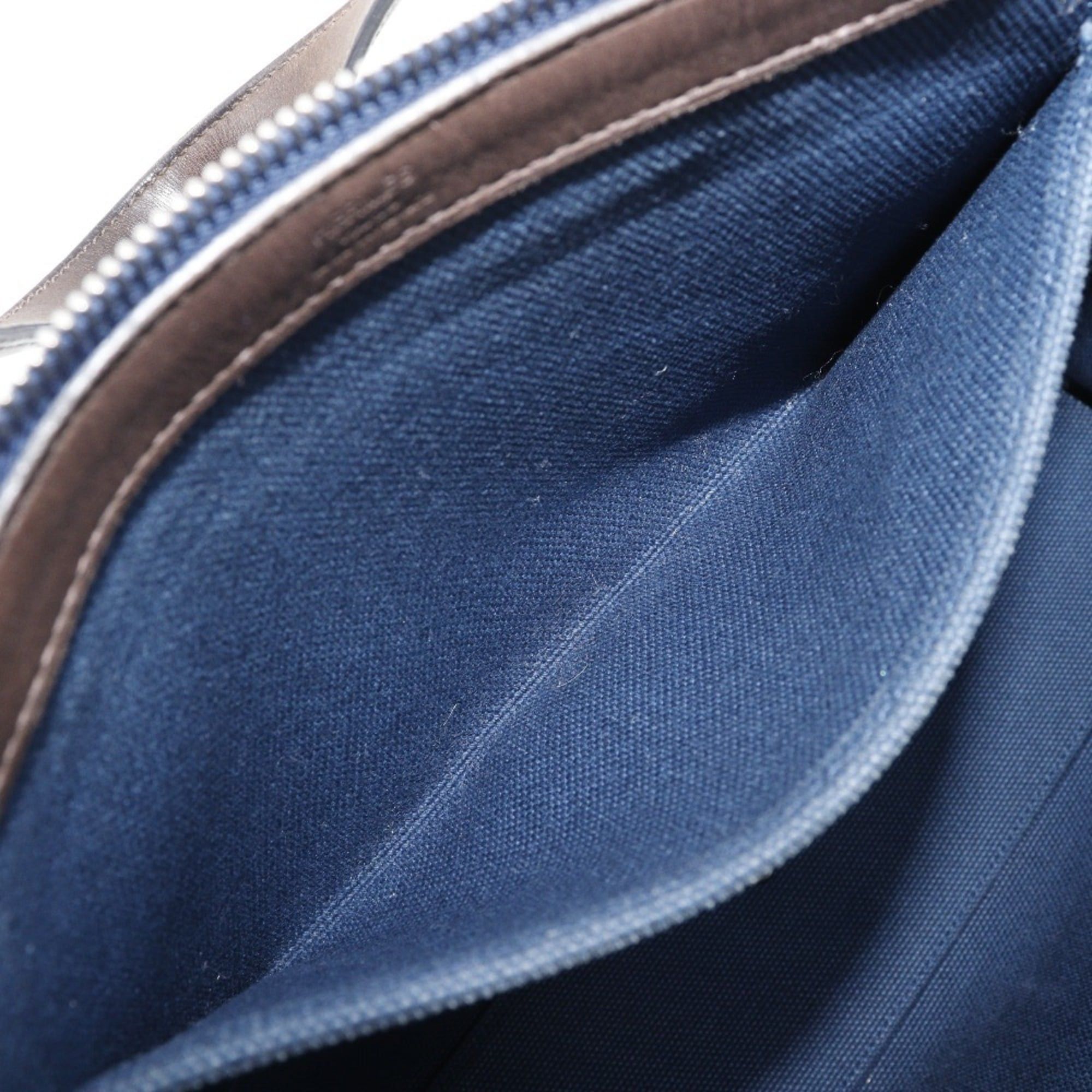 Hermes Hermes Cavasmira PM handbag, Medor hardware, canvas, 2008 model, navy blue, □L size, A4 zipper closure, unisex. Size ONE SIZE - 7 Thumbnail