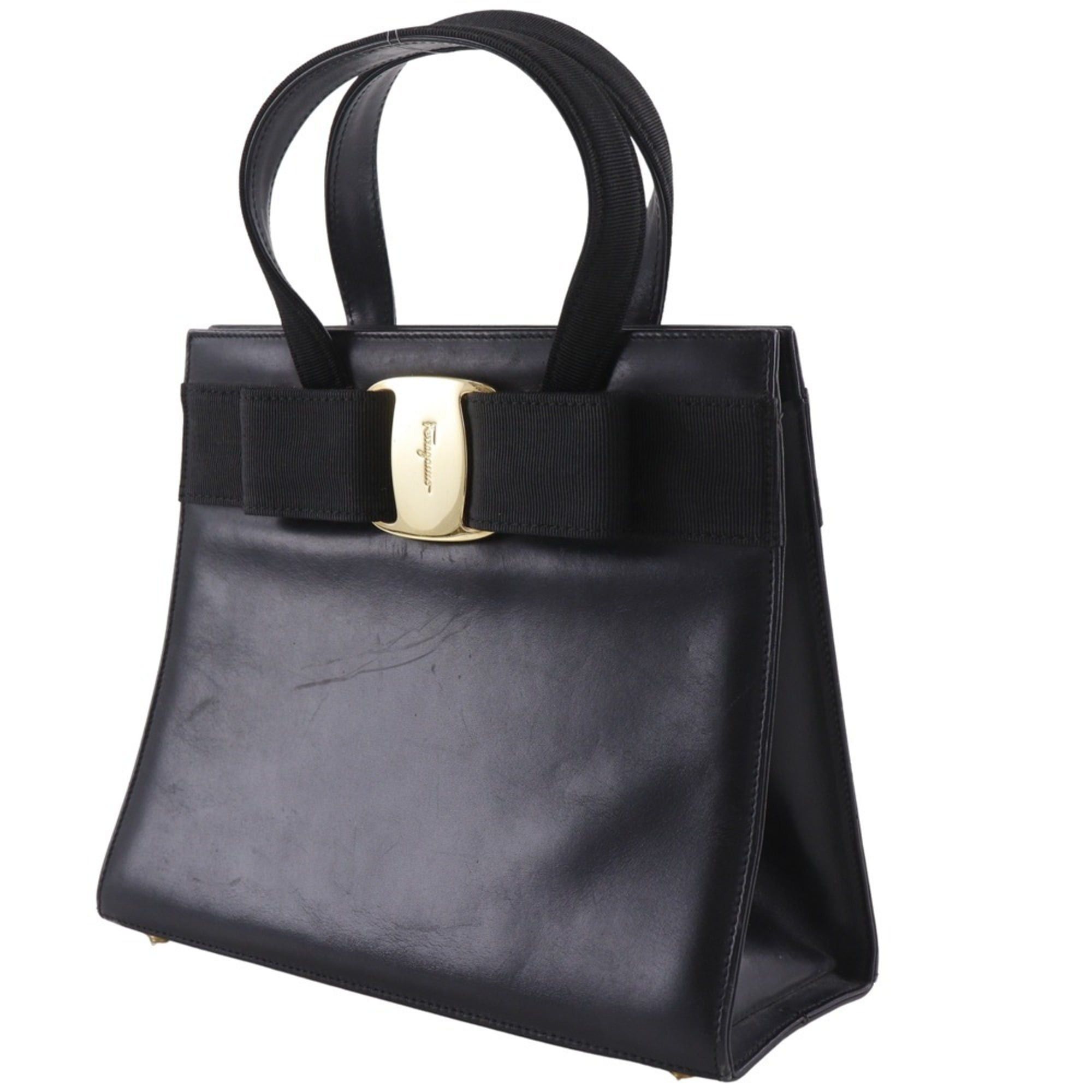 Salvatore Ferragamo Salvatore Ferragamo Vara Ribbon Handbag 2-Way Shoulder Bag BA21 4178 Calfskin Black 2-way A5 Magnetic Closure Women's Size ONE SIZE - 2 Thumbnail