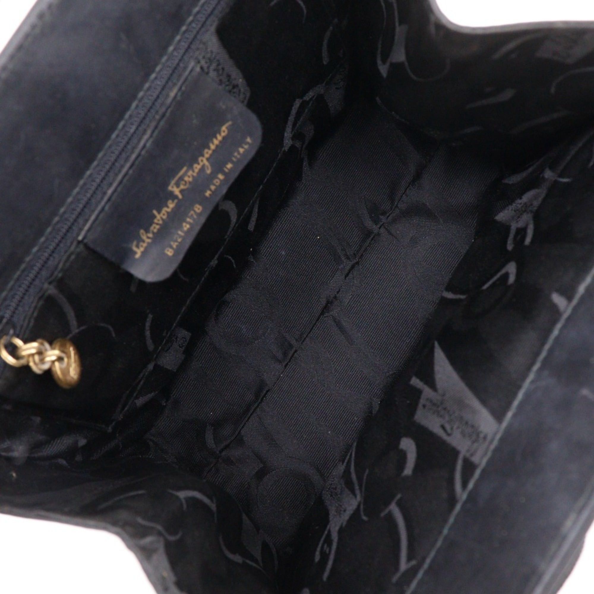 Salvatore Ferragamo Salvatore Ferragamo Vara Ribbon Handbag 2-Way Shoulder Bag BA21 4178 Calfskin Black 2-way A5 Magnetic Closure Women's Size ONE SIZE - 6 Thumbnail