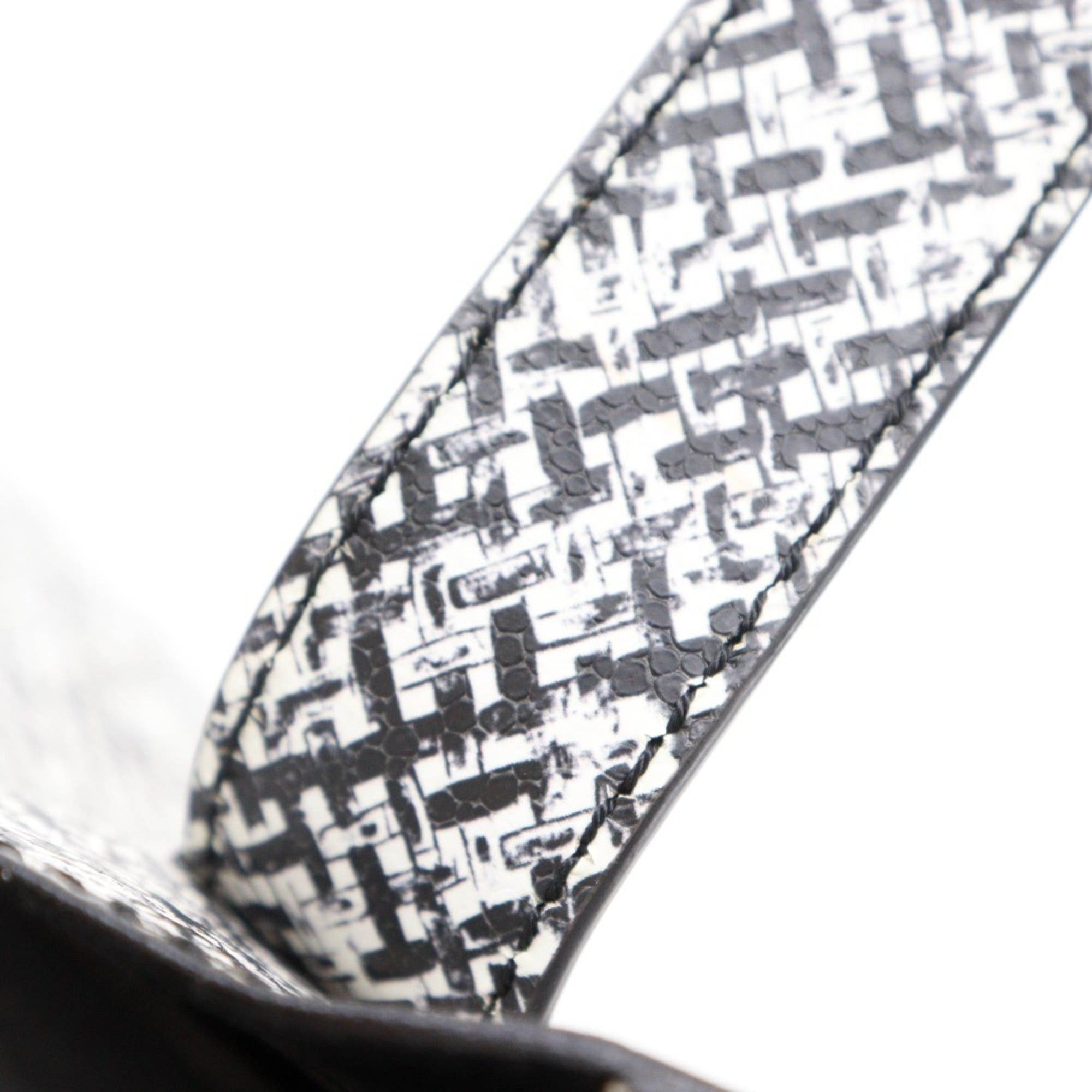 Tod's TOD'S Paper Bag Tote Bag, PVC x Leather, Black/White, A4 Size, Open, Unisex Size ONE SIZE - 15 Thumbnail