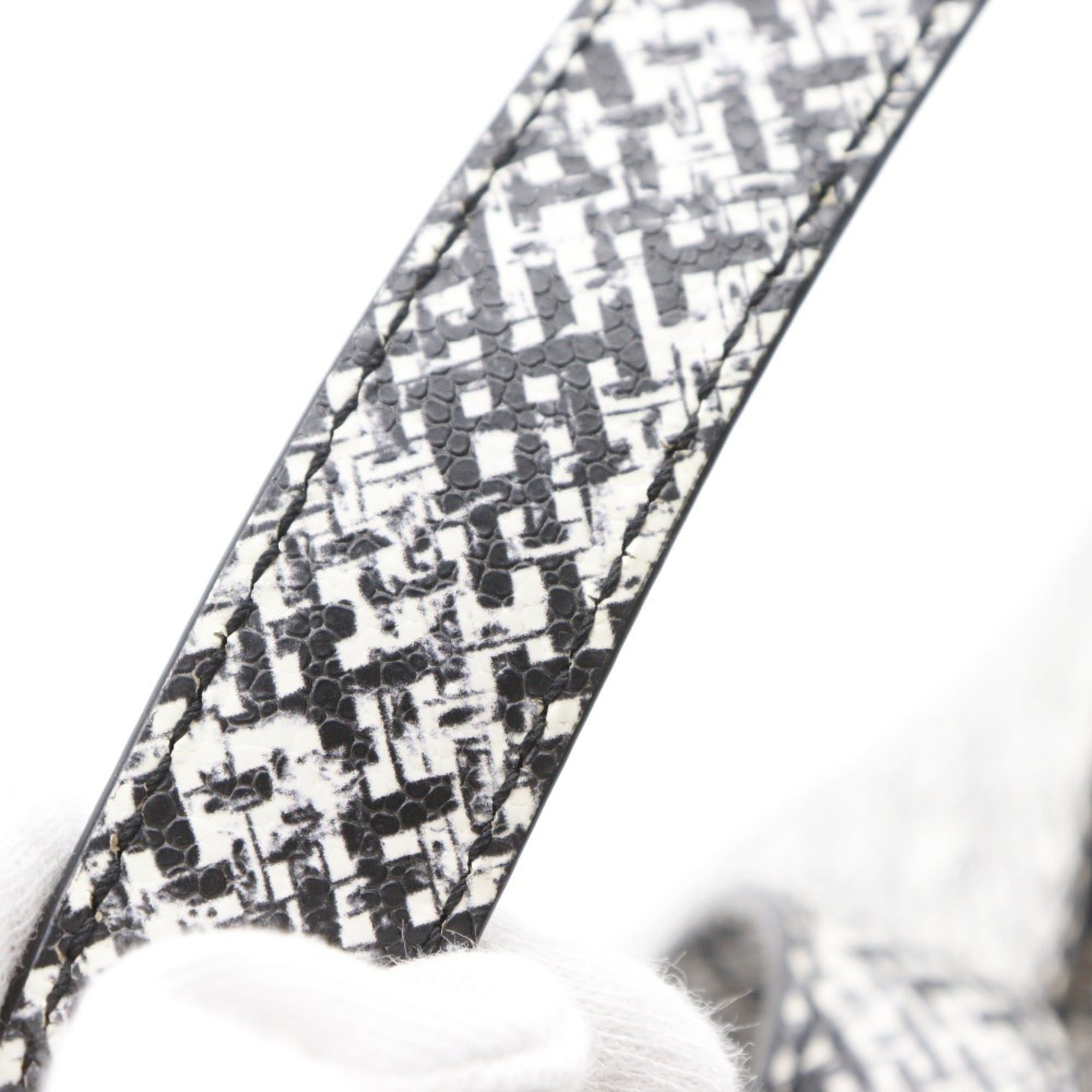 Tod's TOD'S Paper Bag Tote Bag, PVC x Leather, Black/White, A4 Size, Open, Unisex Size ONE SIZE - 17 Thumbnail
