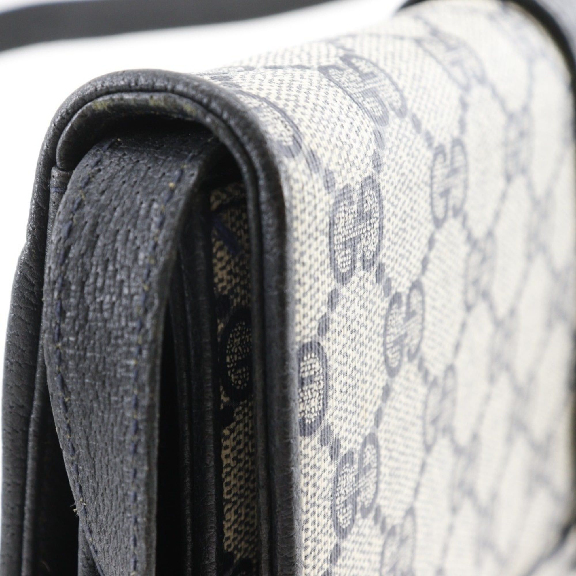 Gucci Gucci Old Shoulder Bag 2-Way Clutch 904.02.050 GG Plus Gray/Navy 2-way A5 Magnetic Closure Women's Size ONE SIZE - 19 Thumbnail