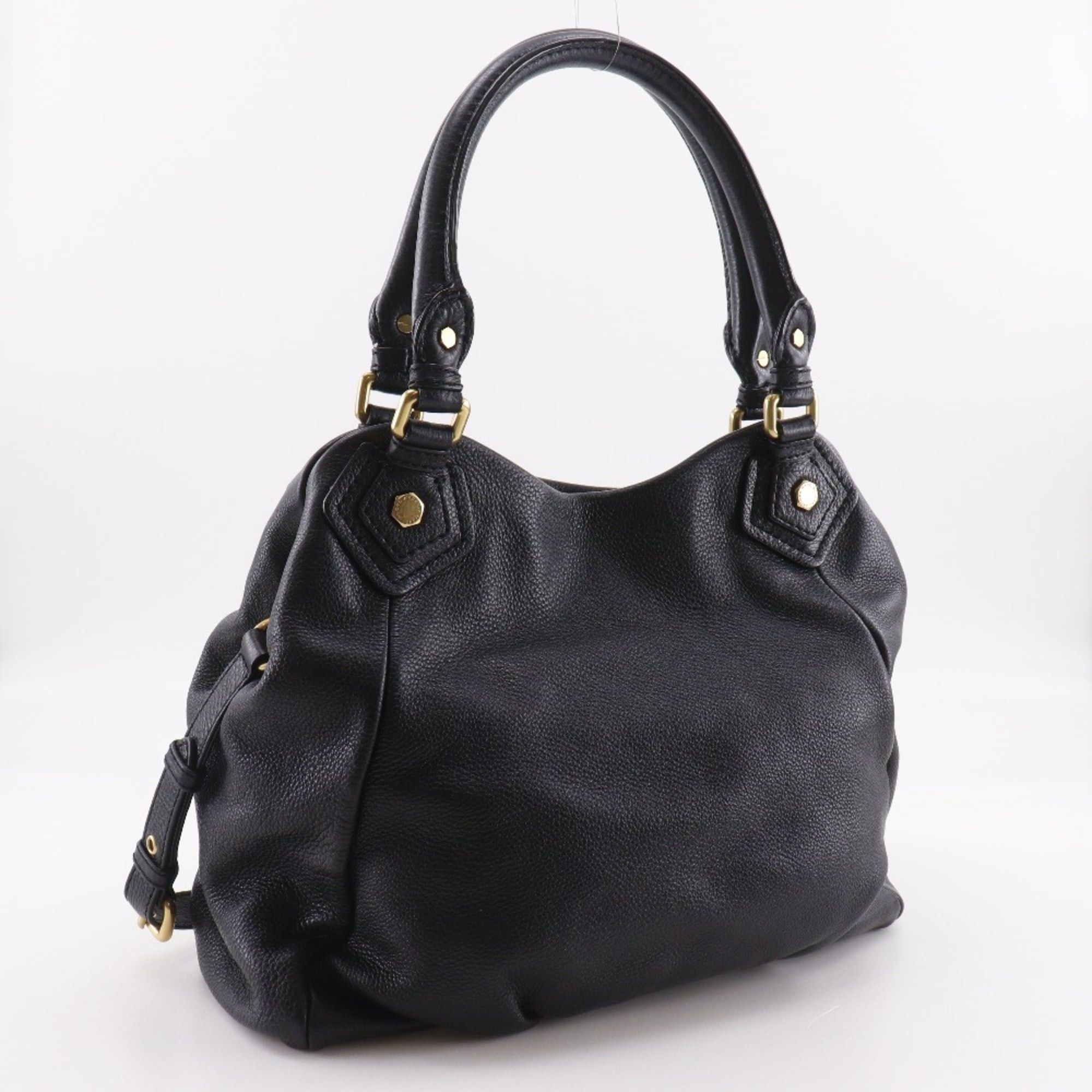 Marc by Marc Jacobs Marc by Marc Jacobs Marc by Jacobs Core Classic Q Fran Tote Bag, 2-Way Shoulder M3PE104, Leather, Black, 2-way, A4 size, Magnetic closure, Women's. Size ONE SIZE - 3 Thumbnail