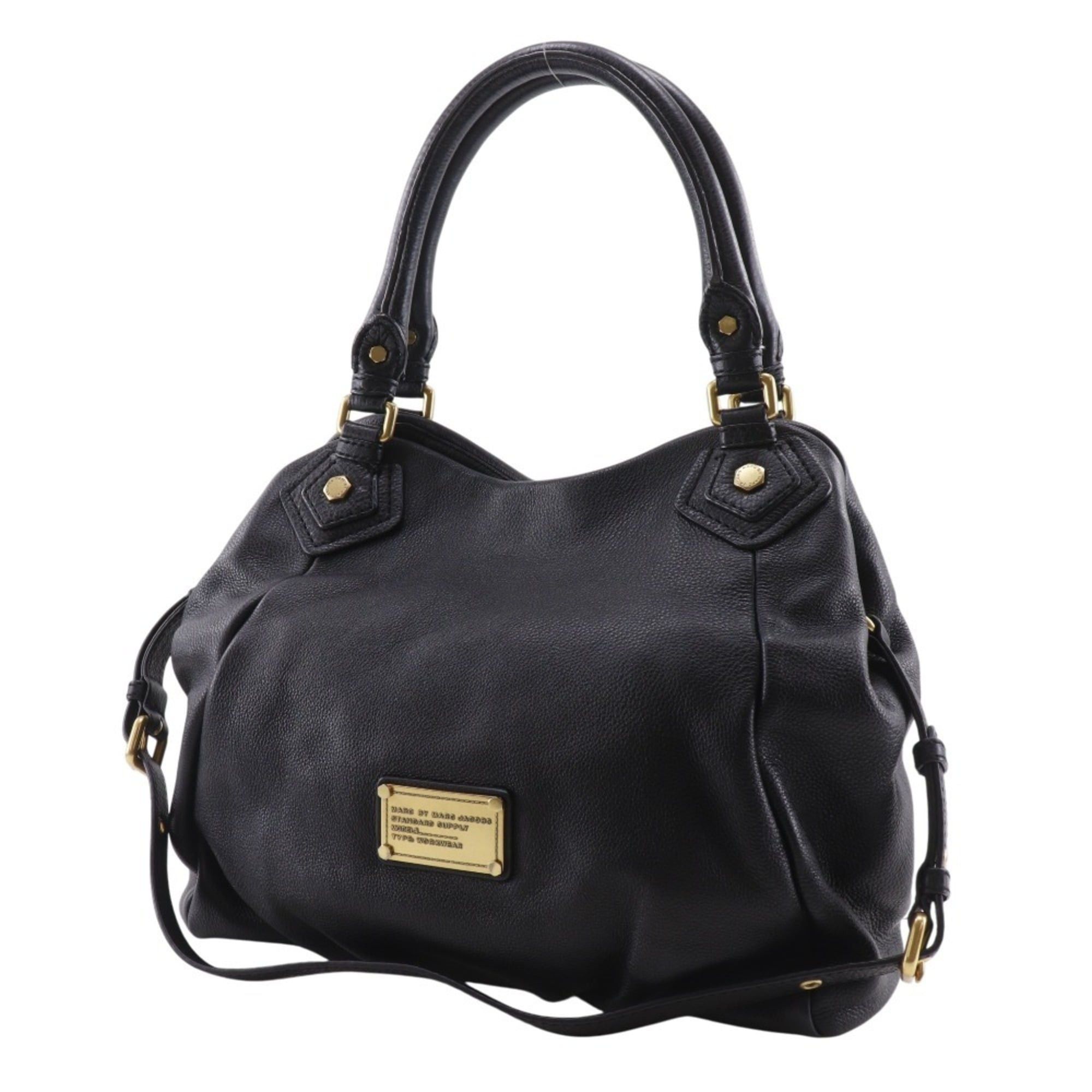 Marc by Marc Jacobs Marc by Marc Jacobs Marc by Jacobs Core Classic Q Fran Tote Bag, 2-Way Shoulder M3PE104, Leather, Black, 2-way, A4 size, Magnetic closure, Women's. Size ONE SIZE - 2 Thumbnail