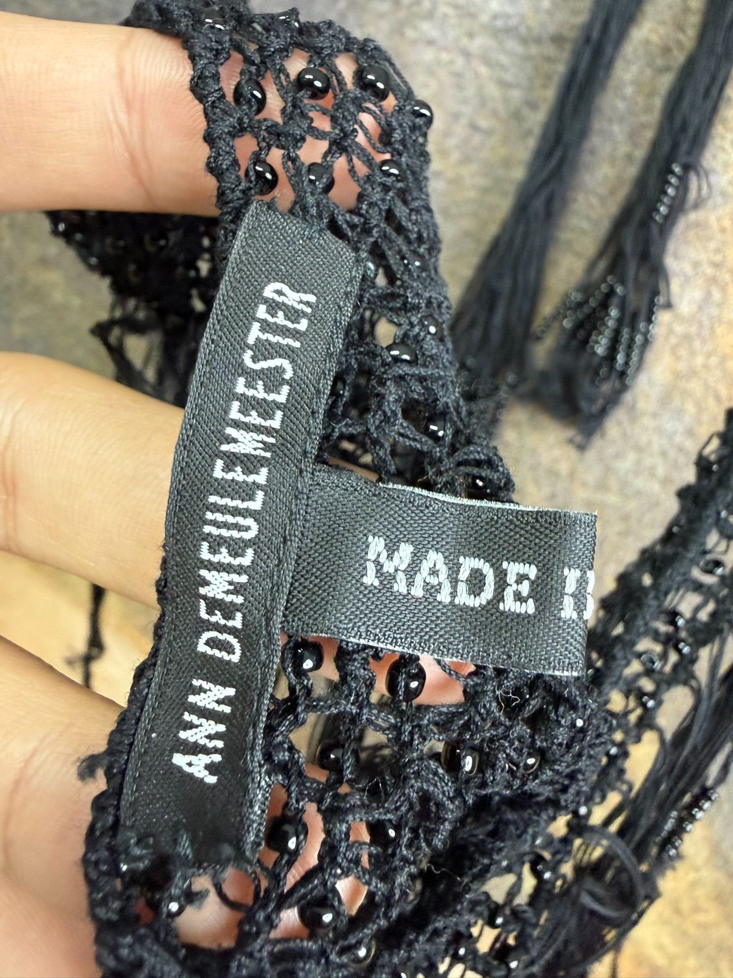 Ann Demeulemeester Ann Demeulemeester Beaded Fringe Scarf Size ONE SIZE - 4 Thumbnail