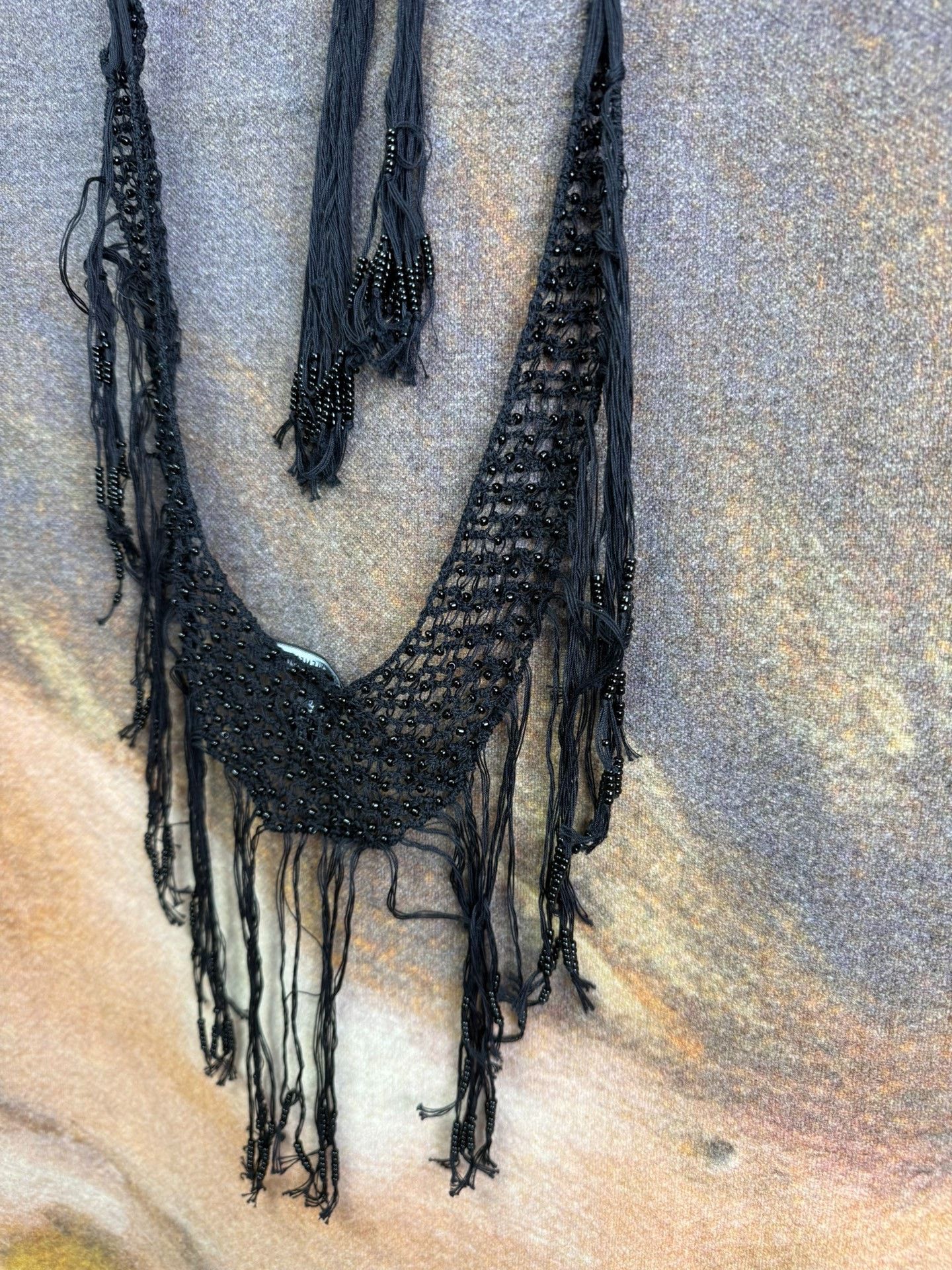Ann Demeulemeester Ann Demeulemeester Beaded Fringe Scarf Size ONE SIZE - 3 Thumbnail