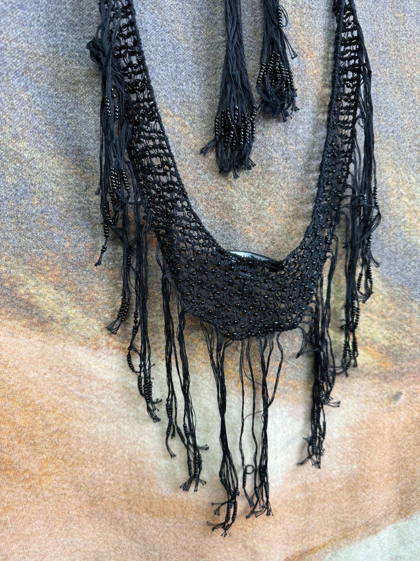 Ann Demeulemeester Ann Demeulemeester Beaded Fringe Scarf Size ONE SIZE - 2 Thumbnail
