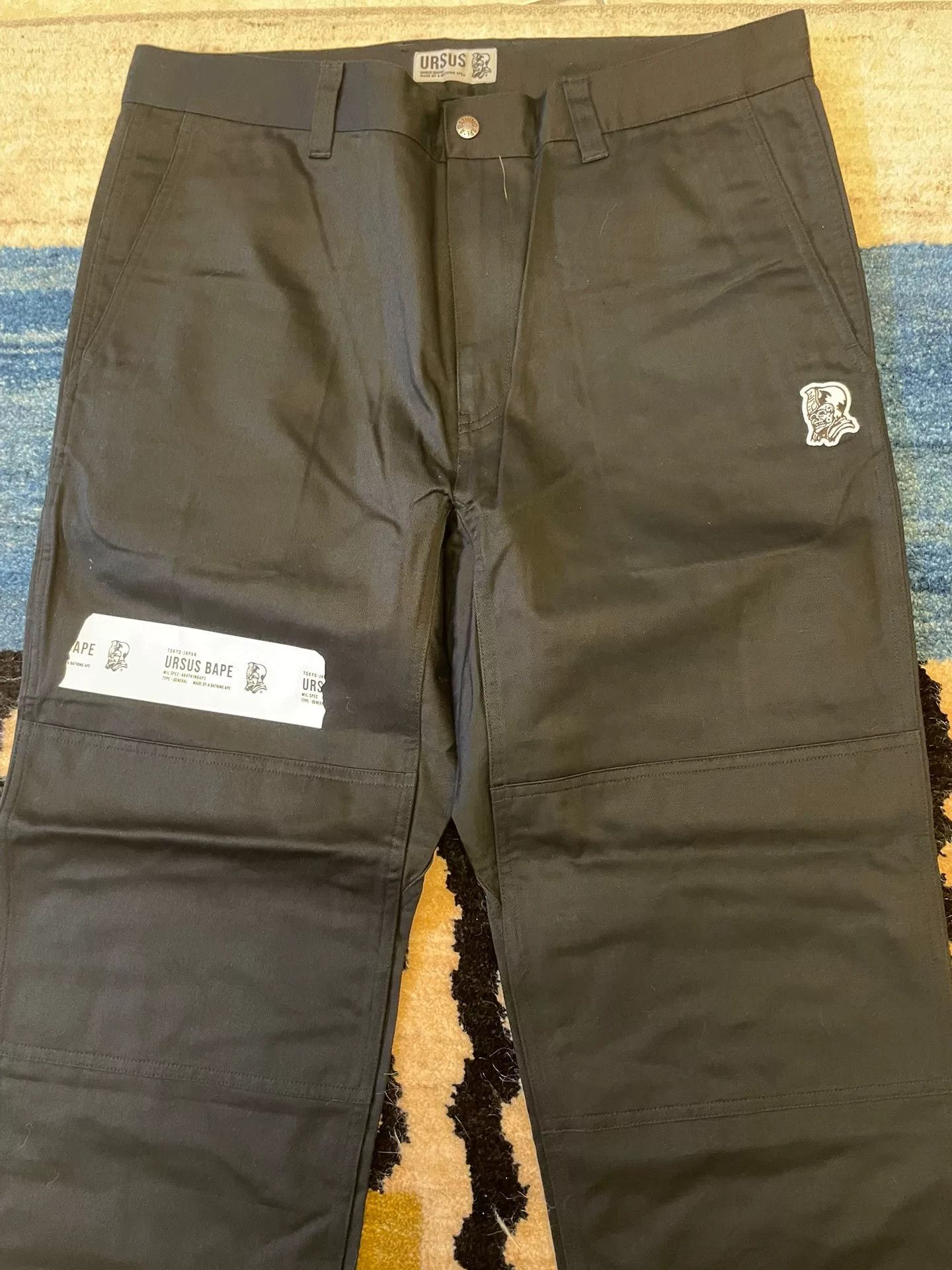 Bape Bape Ursus Black Cargo Pants Size US 31 - 3 Thumbnail