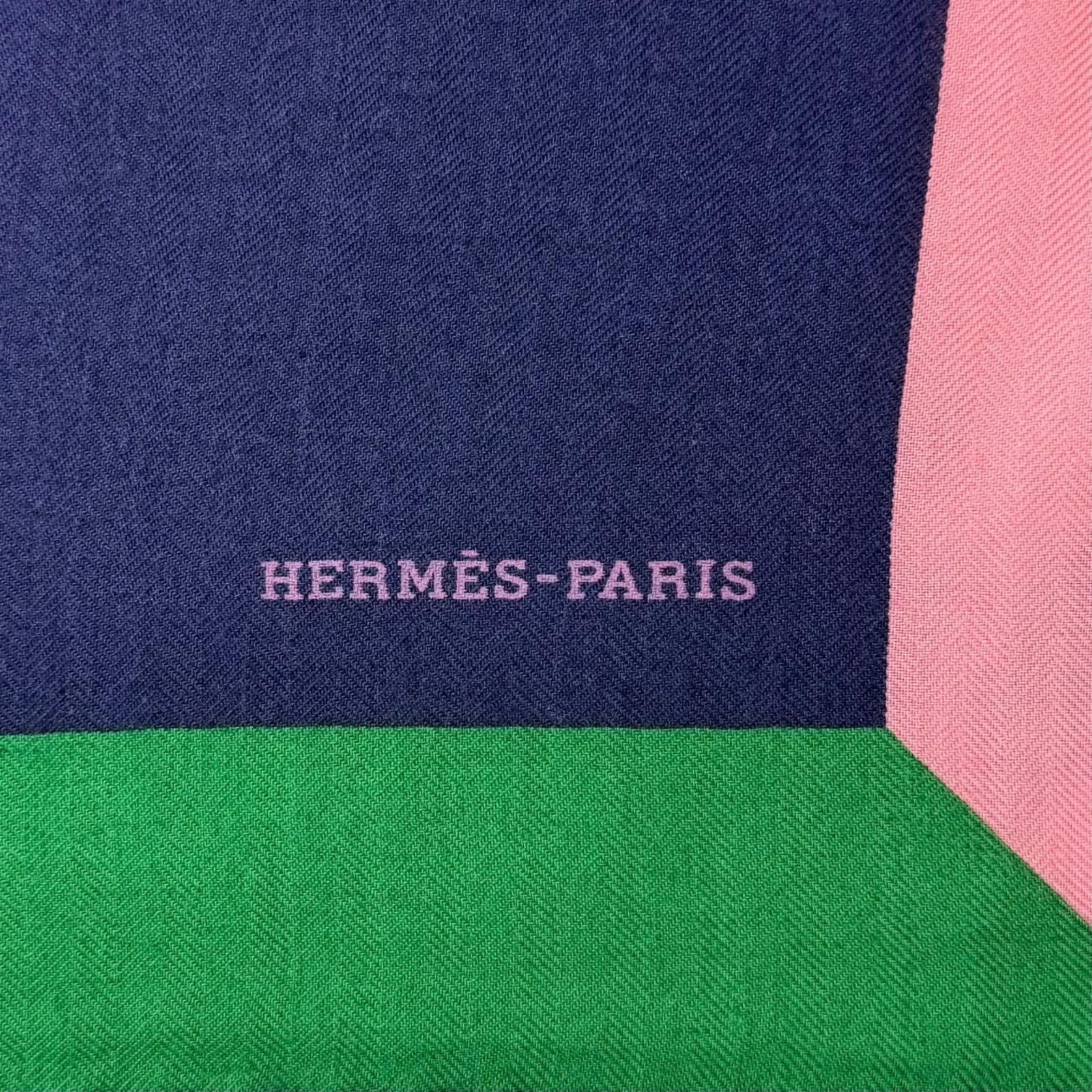 Hermes Hermes Hermes Geant Encadre Cashmere Silk Scarf Textile Scarf DUTY FREE for USA Size ONE SIZE - 6 Thumbnail