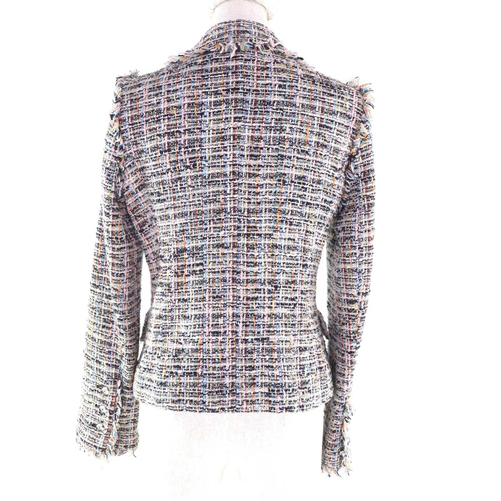 Chanel Chanel Chanel COCO Button Ribbon Tweed Jacket Textile Outerwear P23159 DUTY FREE for USA Size ONE SIZE - 3 Thumbnail
