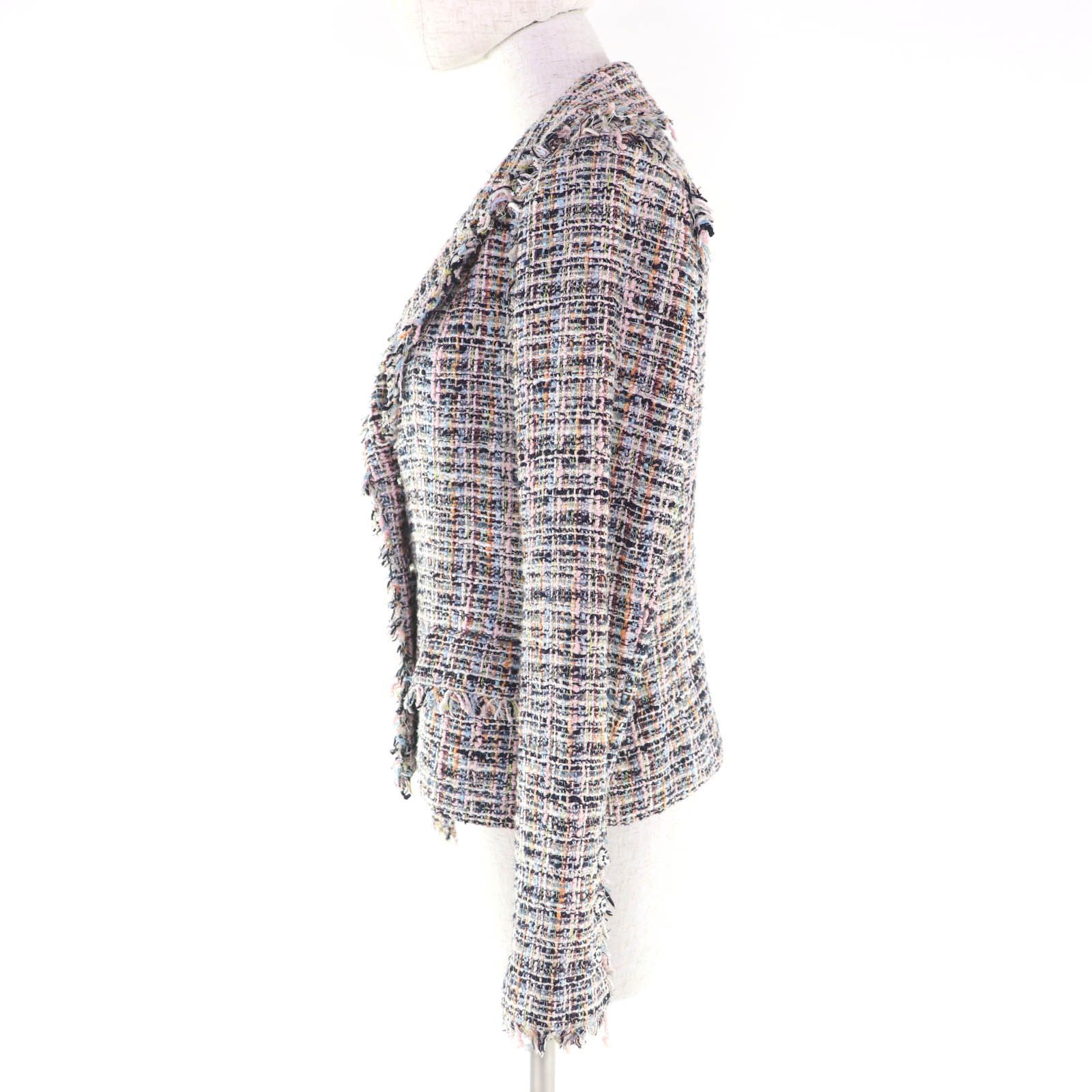 Chanel Chanel Chanel COCO Button Ribbon Tweed Jacket Textile Outerwear P23159 DUTY FREE for USA Size ONE SIZE - 2 Thumbnail