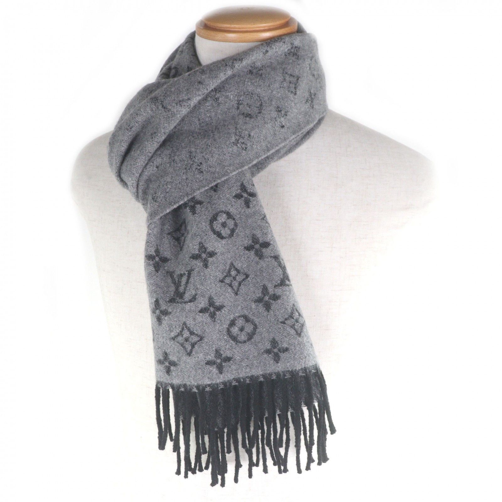 Louis Vuitton Louis Vuitton Louis Vuitton Monogram Gradient Wool Blend Scarf Textile Scarf DUTY FREE for USA Size ONE SIZE - 2 Thumbnail