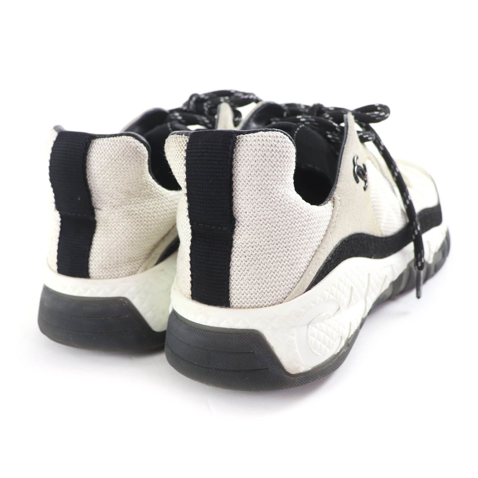 Chanel Chanel Chanel Leather Mesh Sneakers Leather Shoes DUTY FREE for USA Size ONE SIZE - 2 Thumbnail