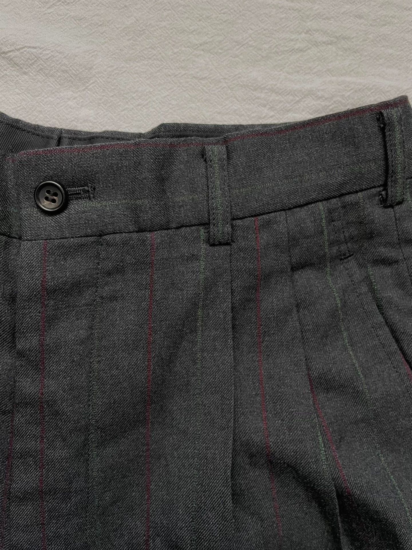 Comme des Garcons CDG Homme Plus 1991 Vintage Striped Trousers Size US 31 - 3 Thumbnail