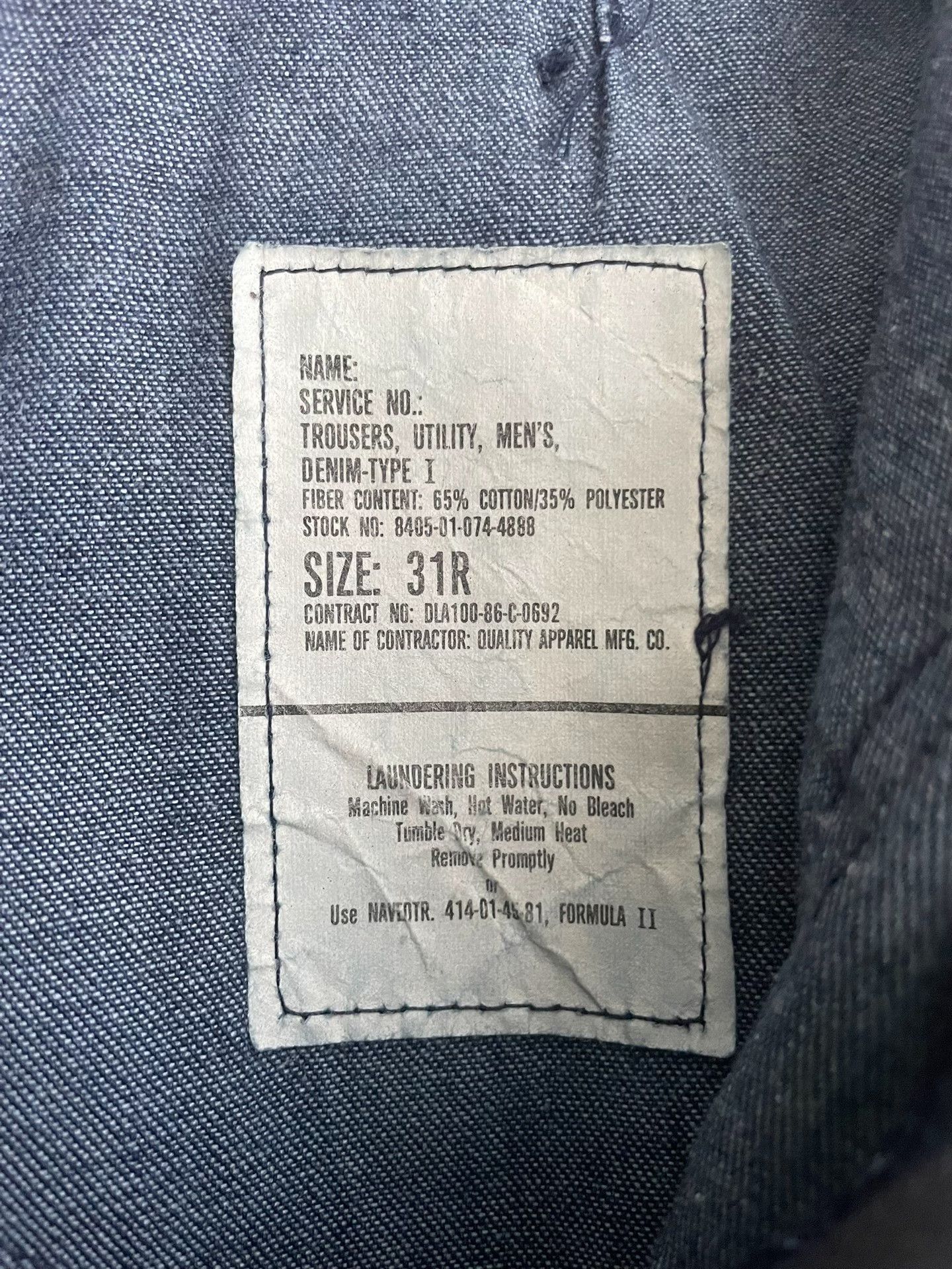 Vintage Vintage US Navy Sailor Flare Jeans Size US 31 - 8 Thumbnail