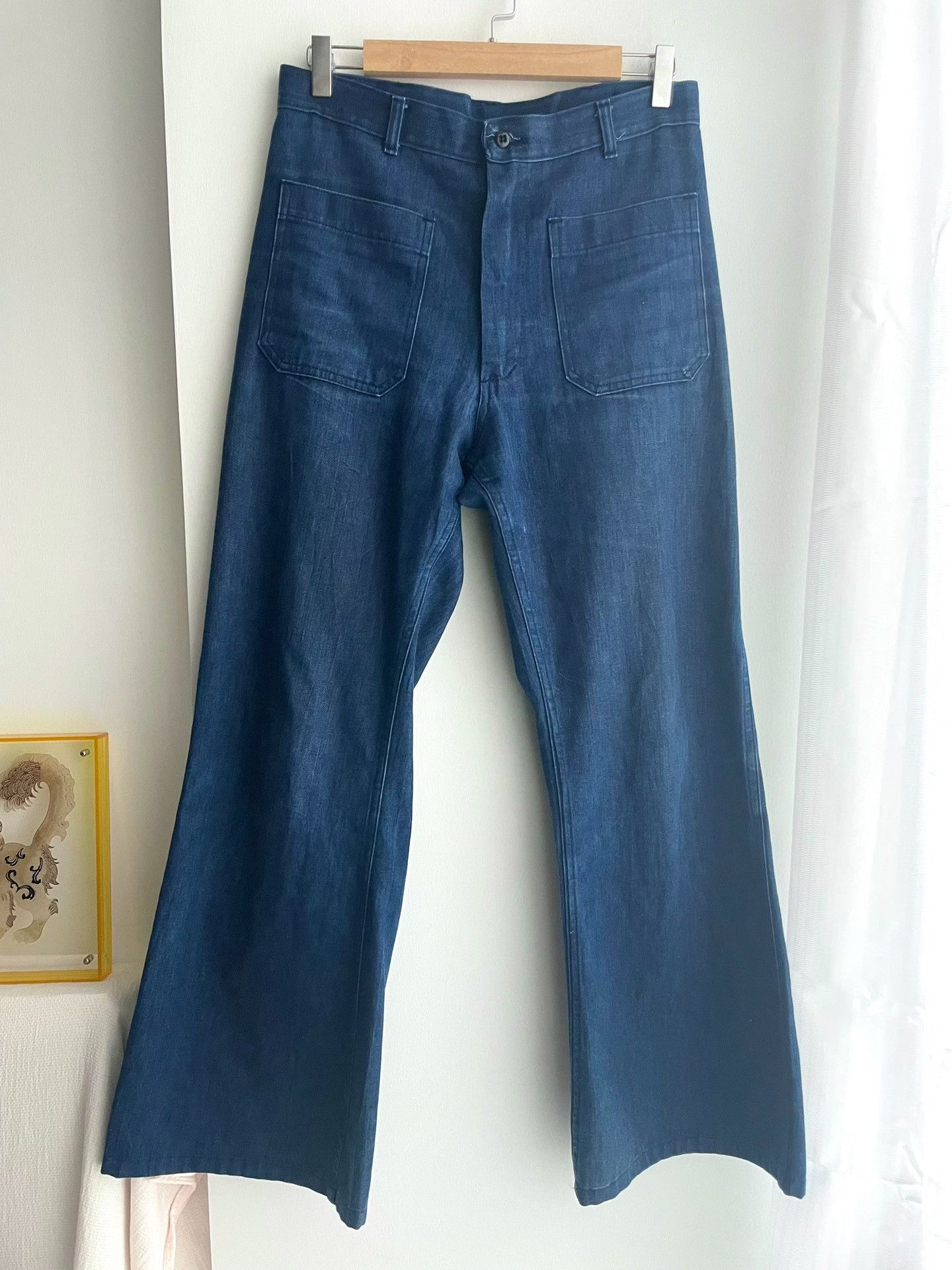 Vintage Vintage US Navy Sailor Flare Jeans Size US 31 - 5 Thumbnail