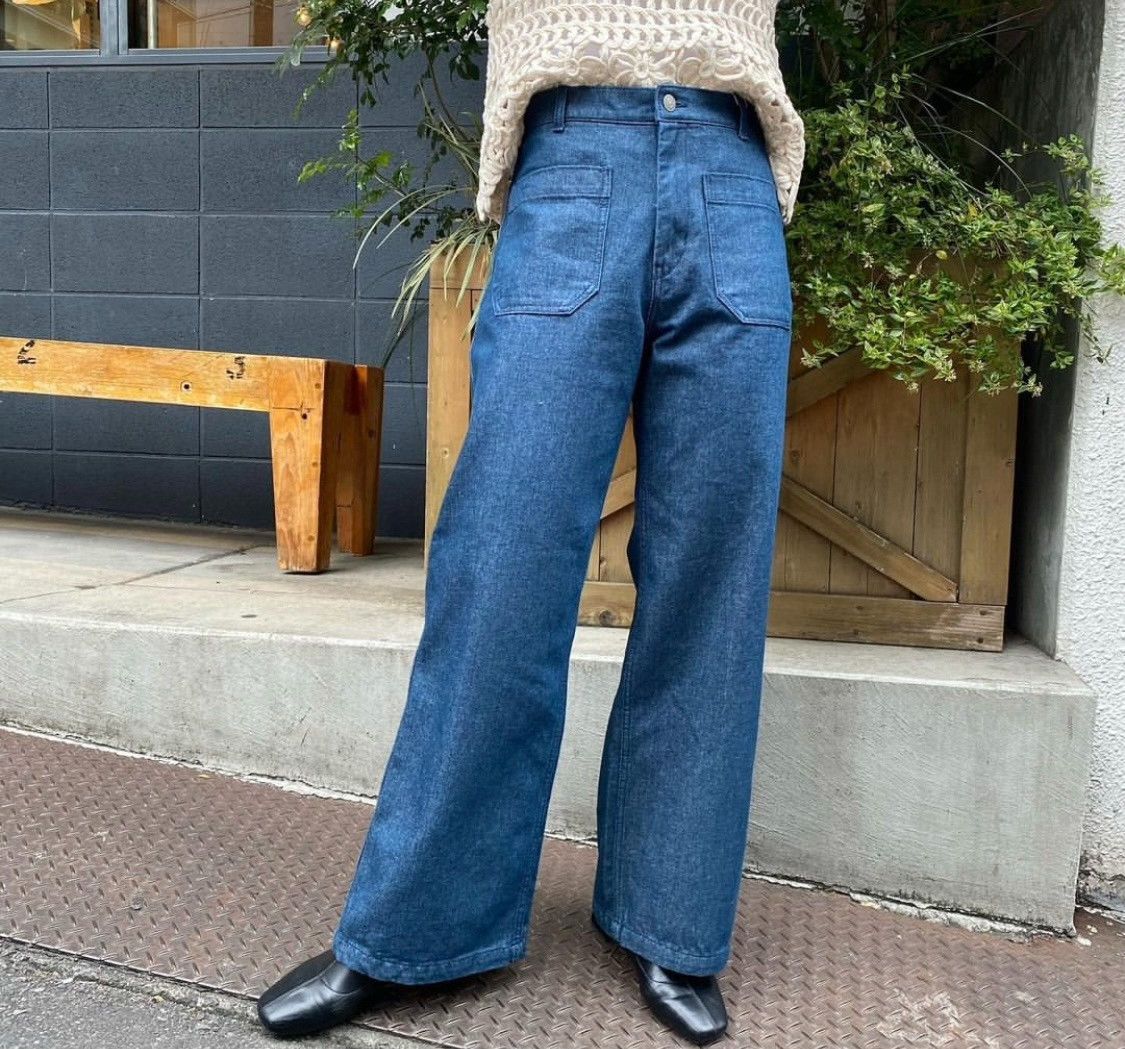 Vintage Vintage US Navy Sailor Flare Jeans Size US 31 - 4 Thumbnail