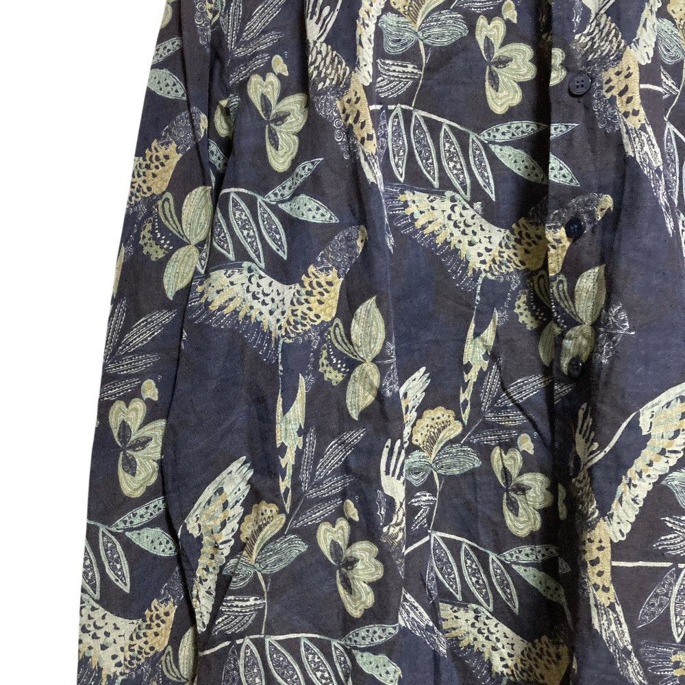 Etro Etro Etro Flower Bird Print Linen Shirt Textile Dress Shirt DUTY FREE for USA Size ONE SIZE - 3 Thumbnail