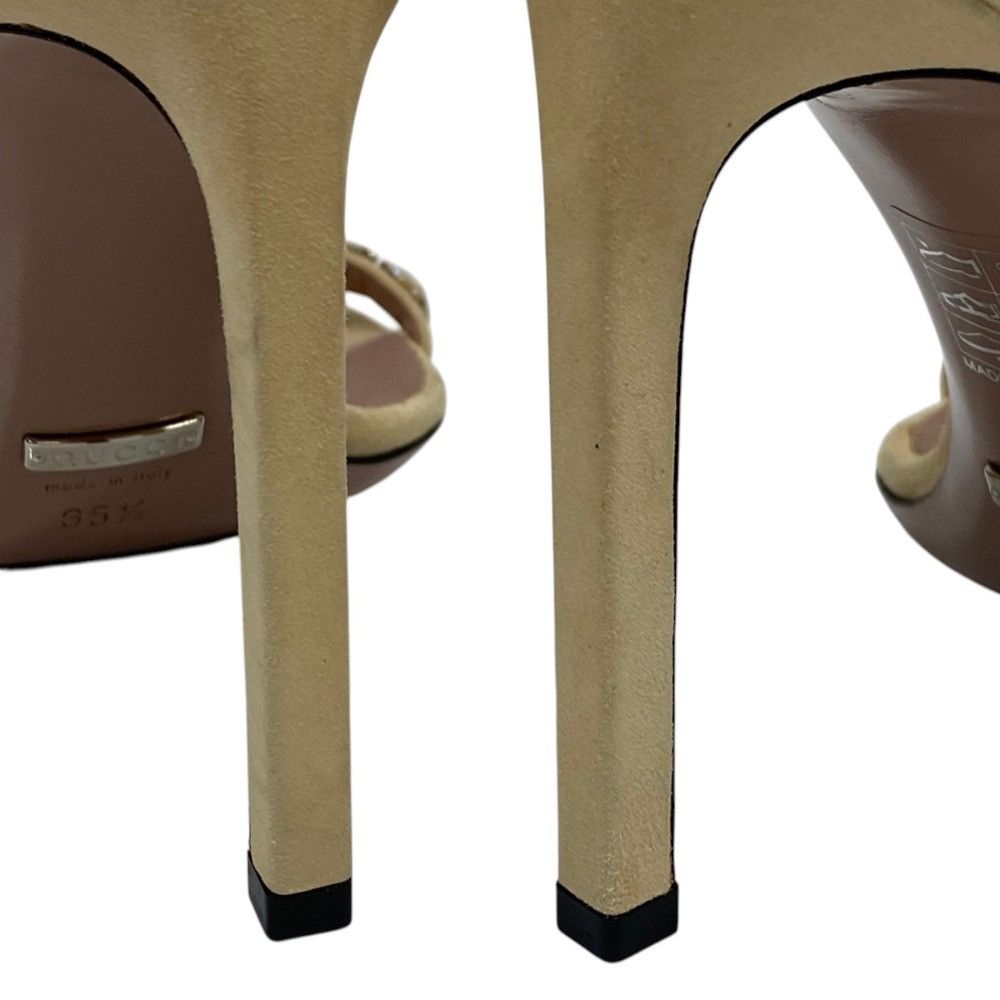 Gucci Gucci Gucci Rhinestone High Heel Sandals Leather Shoes DUTY FREE for USA Size ONE SIZE - 5 Thumbnail