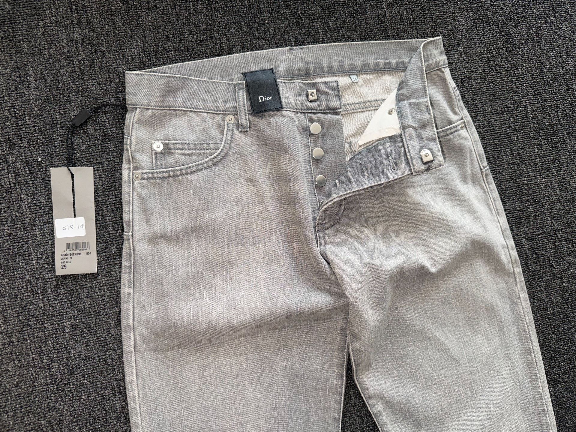 Dior Dior Homme Silver Light Grey Jeans Size US 31 - 4 Thumbnail