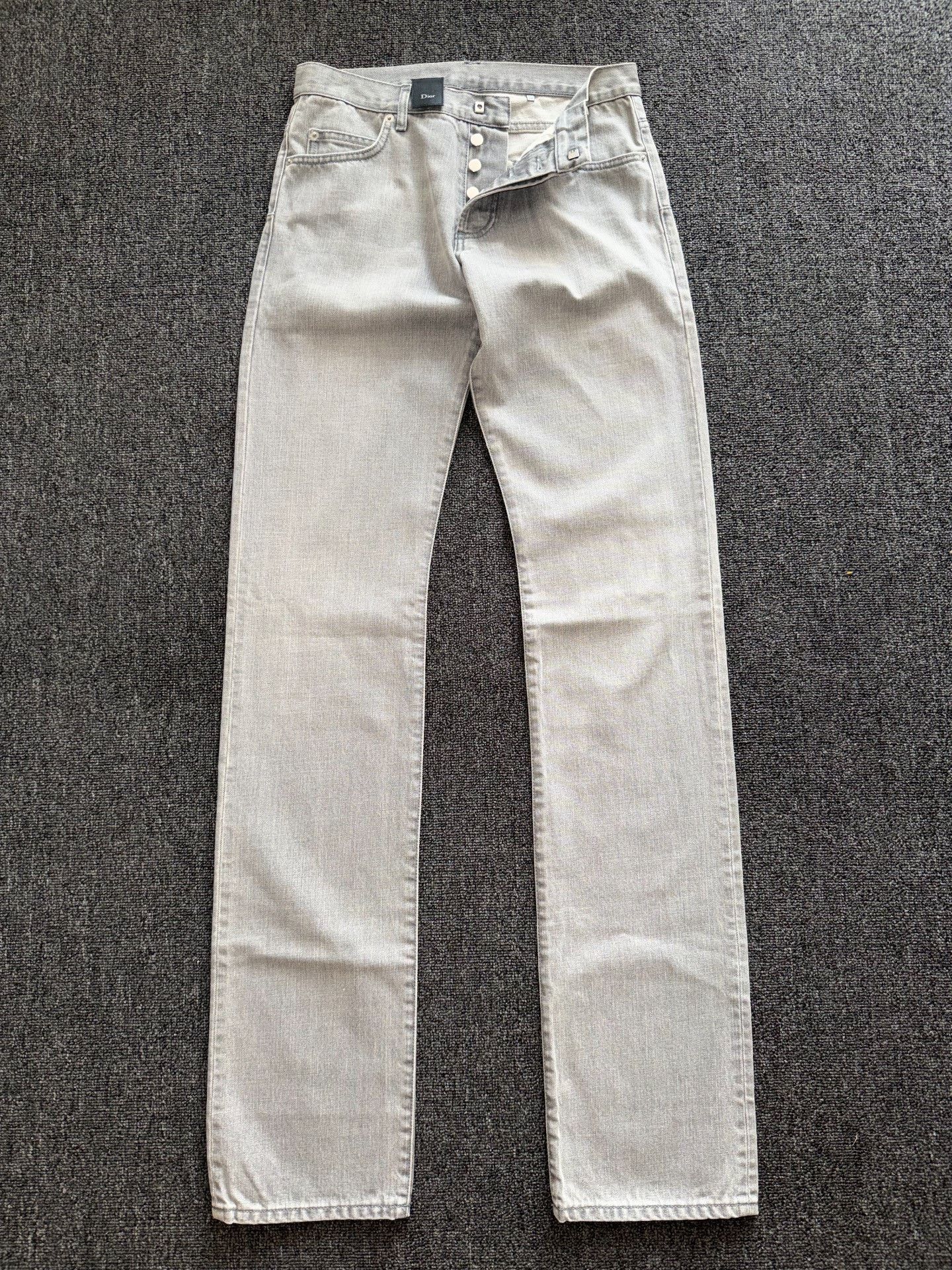 Dior Dior Homme Silver Light Grey Jeans Size US 31 - 2 Thumbnail