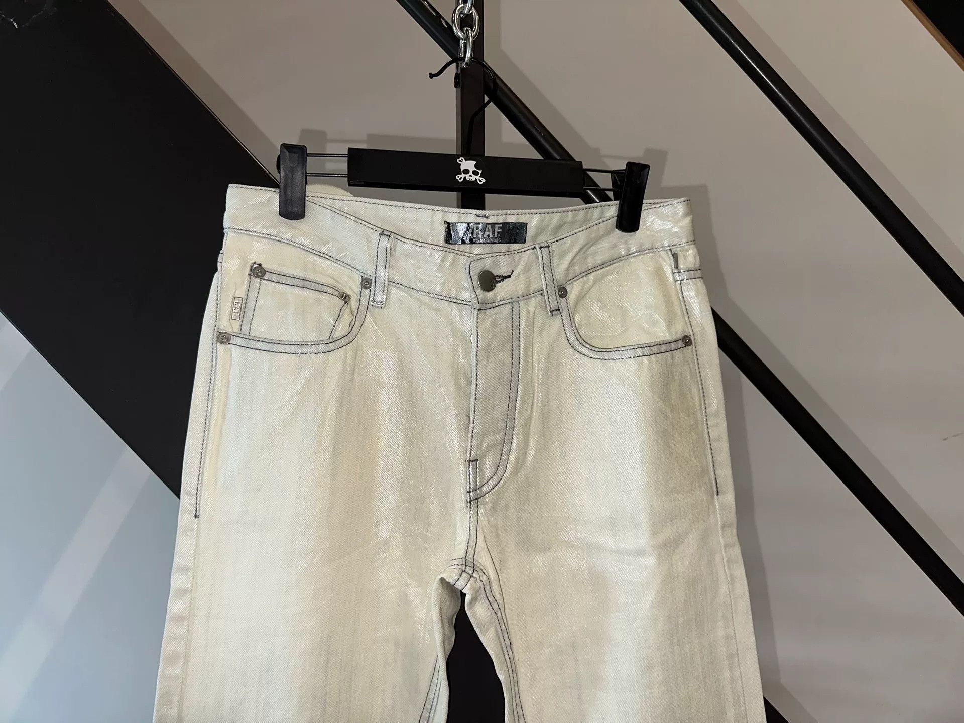 Raf by Raf Simons Raf Simons 07SS Painted Denim Size US 31 - 3 Thumbnail