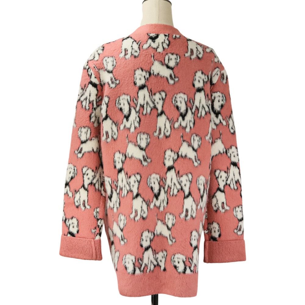 Celine Celine Celine Dalmatian Wool Cardigan Textile Tops 2A94W531Q DUTY FREE for USA Size ONE SIZE - 4 Thumbnail