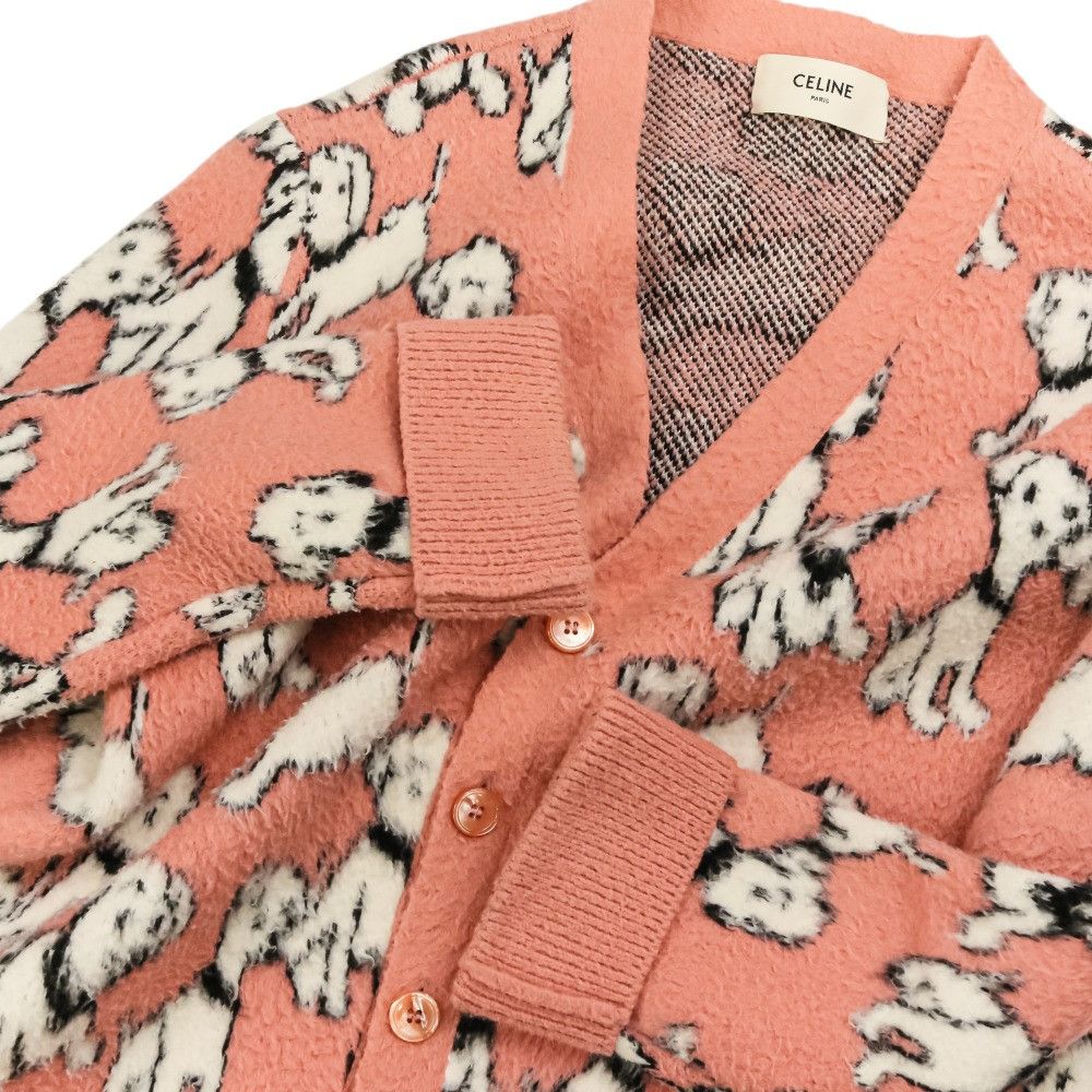 Celine Celine Celine Dalmatian Wool Cardigan Textile Tops 2A94W531Q DUTY FREE for USA Size ONE SIZE - 6 Thumbnail