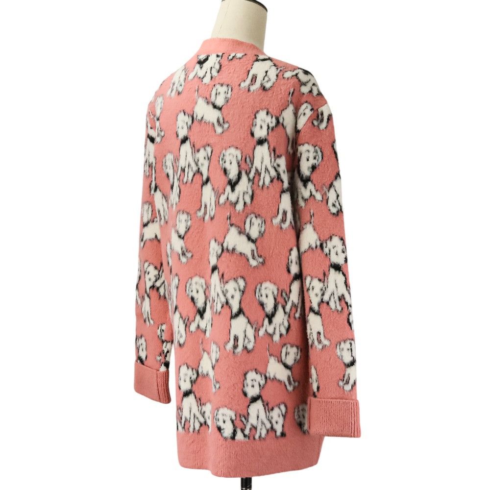 Celine Celine Celine Dalmatian Wool Cardigan Textile Tops 2A94W531Q DUTY FREE for USA Size ONE SIZE - 5 Thumbnail